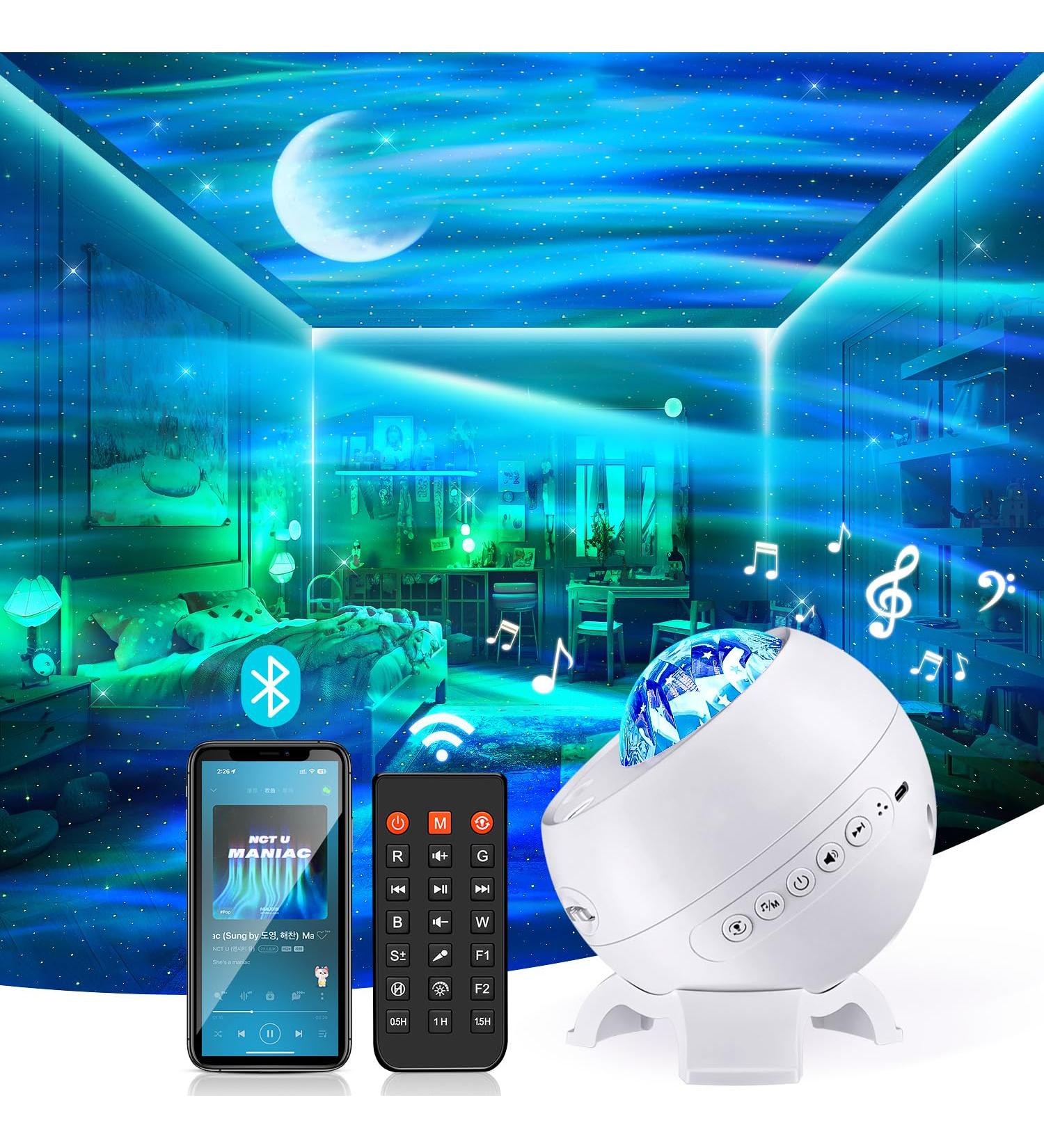 Sternen Sky Projector fr Kinder | 180 Lichtmodi Bluetooth & 8 White Noise | Northern Lights Galaxy Star Heaven Projektor - Buy Online on SooperMarket.com