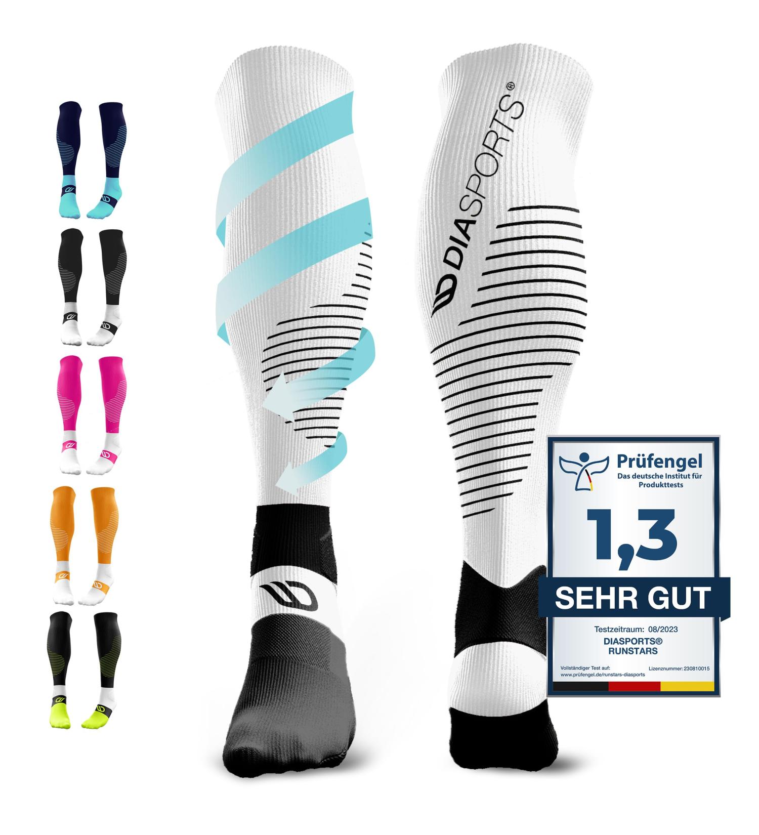 Diasports Runstars Compression Socks for Sports | Premium Running & Marathon Socks for Men & Women | Enhanced Comfort & Support - Buy Online on SooperMarket.com