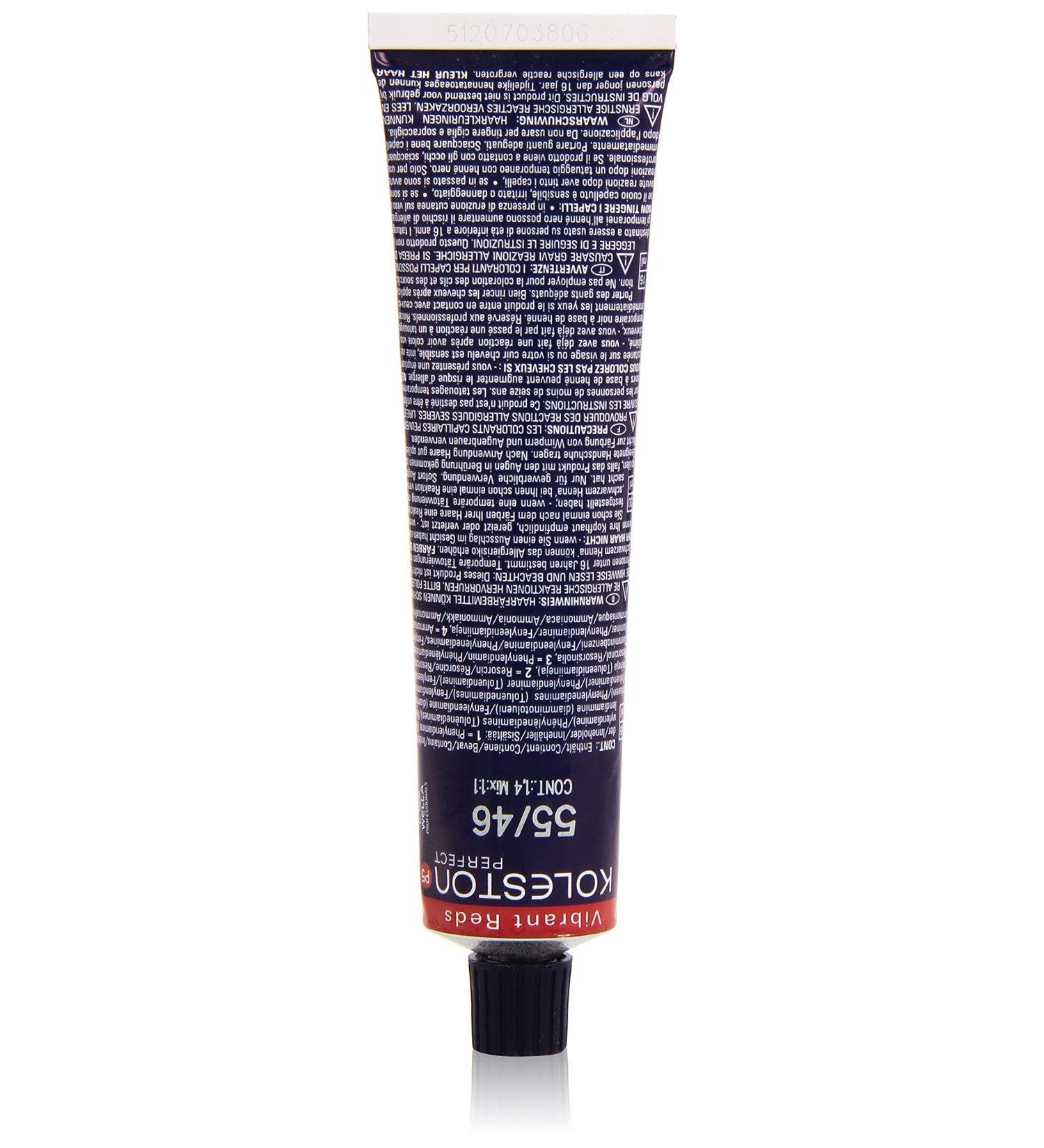 Wella Professionals Koleston Perfect Permanent Hair Color 55/46 - Light Brown Intensive Red 60 ml | International Shipping Available - Buy Online on SooperMarket.com