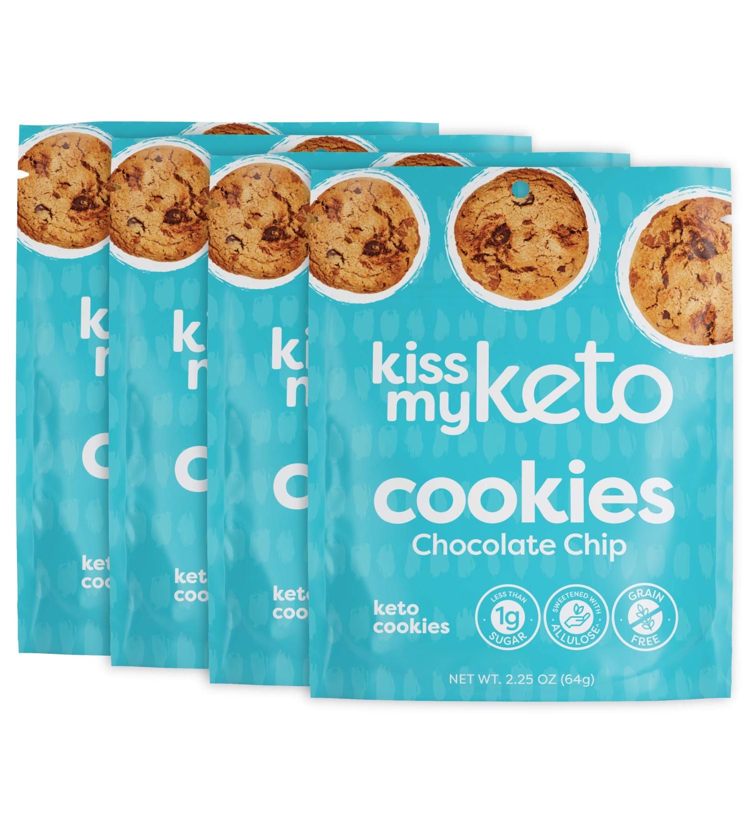 Kiss My Keto Chocolate Chip Cookies - Low Carb Keto Snack 2.25 oz (64g) - Buy Online on SooperMarket.com
