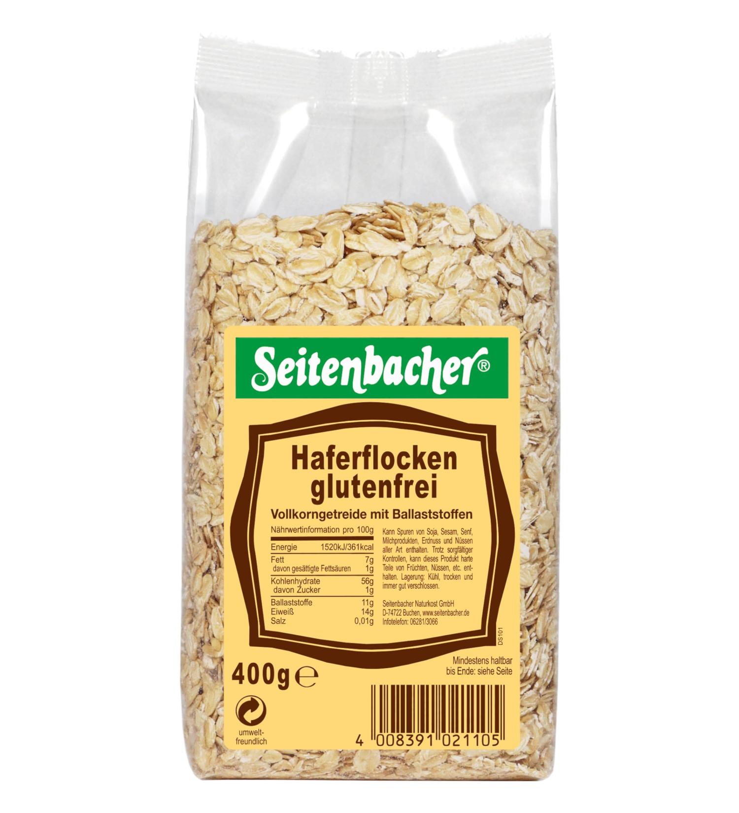 Seitenbacher Oatmeal delicate large leaves gluten-free 3 x 400 g - Buy Online on SooperMarket.com