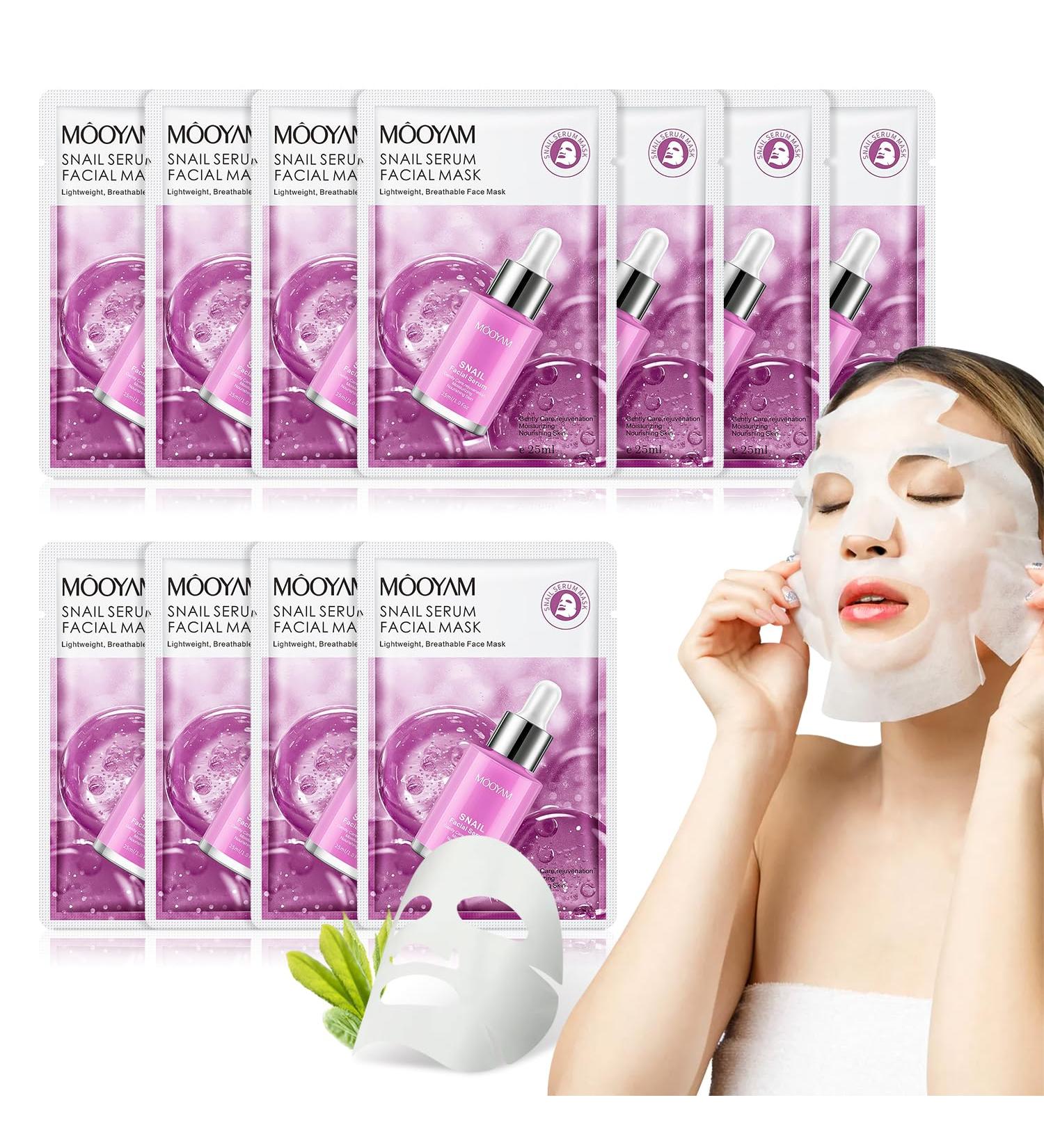 Limvoo 24K Hyaluronic Acid Mask Hyaluronic Acid Mask Korean Skin Care Products (Snail essence) - Buy Online on SooperMarket.com