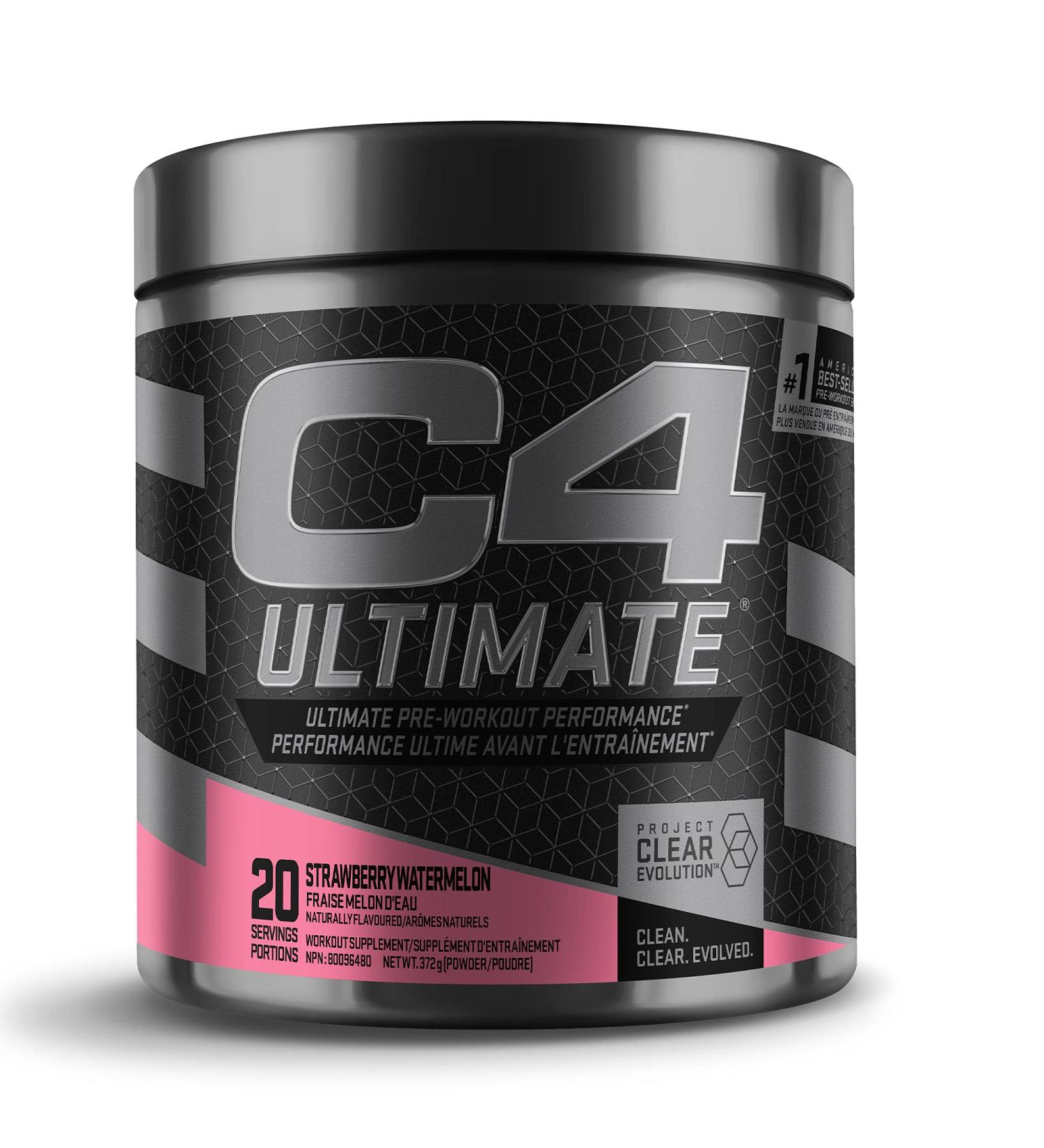 C4 Ultimate Pre-workout Powder Natural Preworkout Supplement Drink for Workout Energy - Strawberry Watermelon 20 Servings Strawberry Watermelon 20 Servings (Pack of 1) - Buy Online on SooperMarket.com