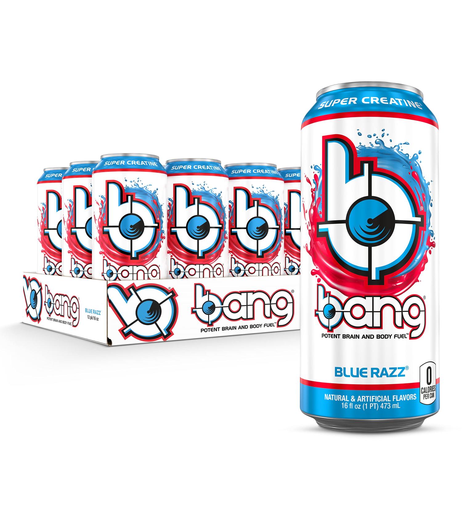 VPX Bang Energy Drink - Blue Raspberry - Pack of 12