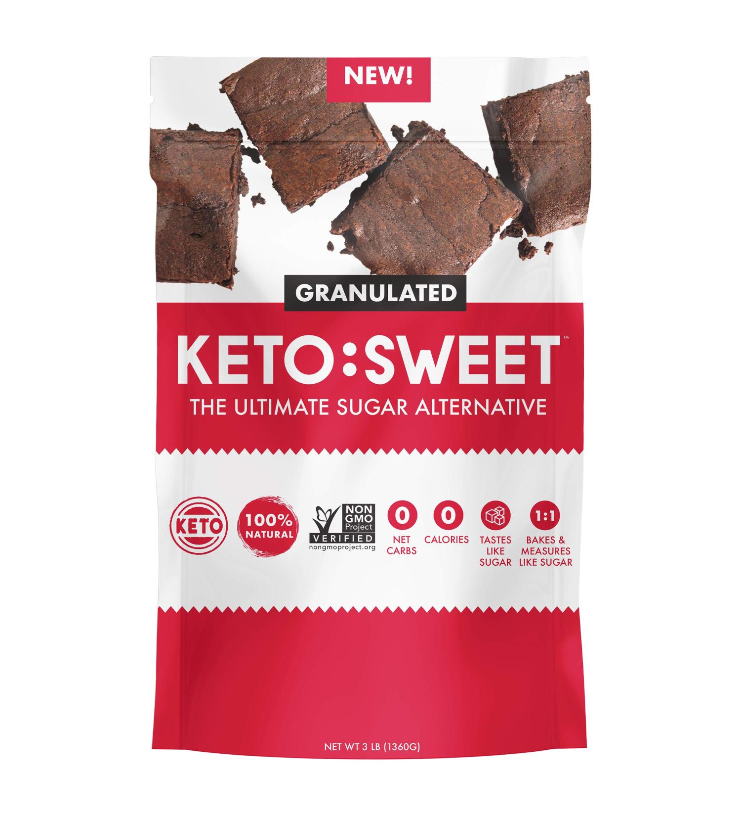 KETO SWEET: 100% Natural Erythritol Sugar Alternative - Unflavored - 48 Oz - Buy Online on SooperMarket.com
