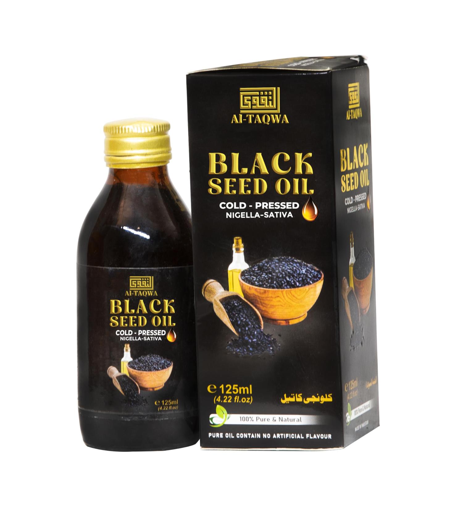 Black Seed Oil | Pure Virgin Black Cumin Seed Oil (Nigella Sativa) Kalonji | Cold Pressed Unrefined | Liquid 125ml