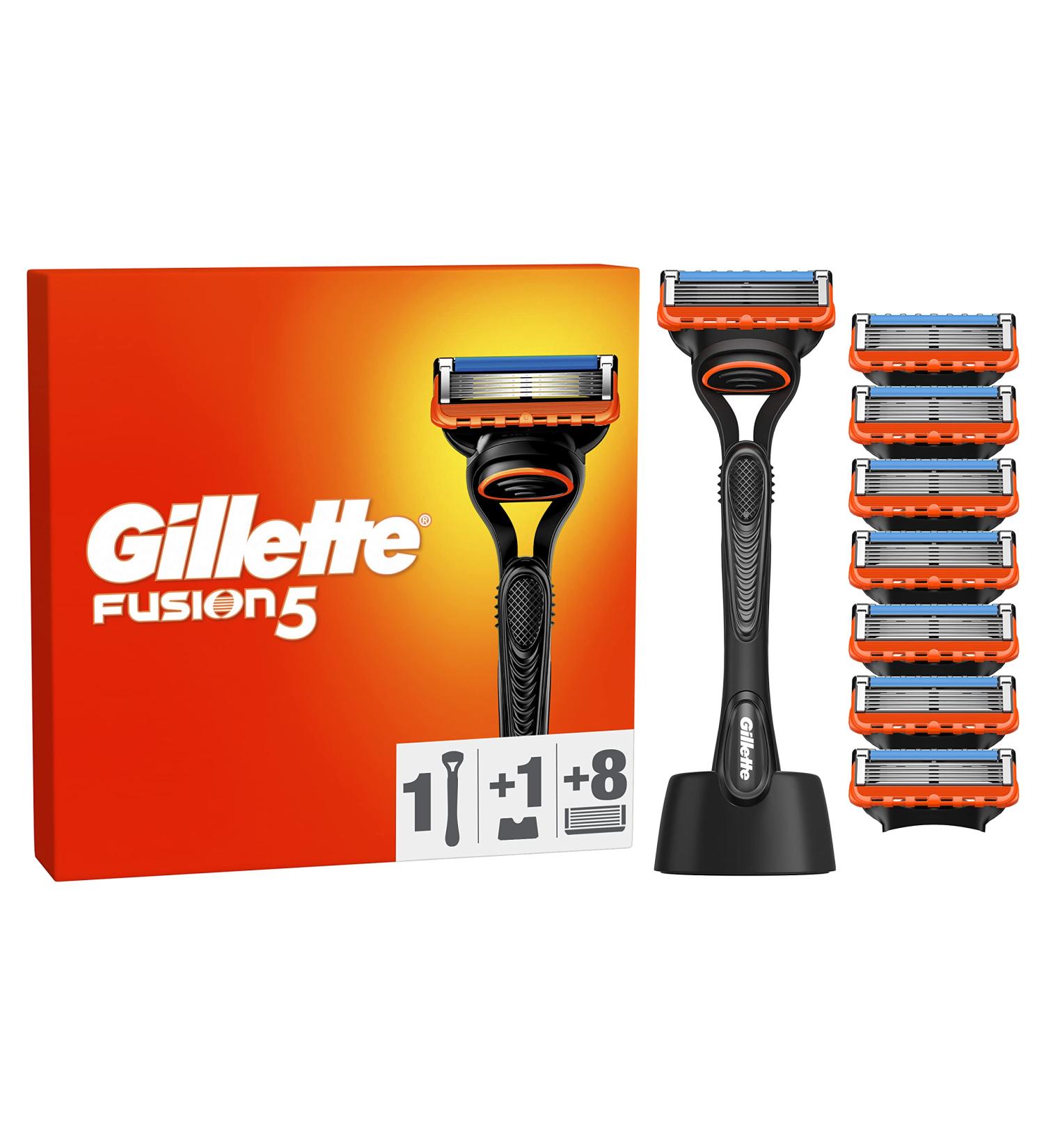 Gillette Fusion5 ProGlide Men's Razor Set | 8 Blades & Holder | Perfect Gift for Men - Buy Online on SooperMarket.com