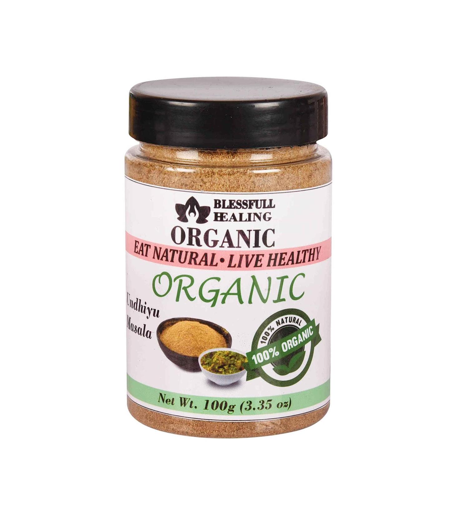 Blessfull Healing Organic Undhiyu Masala 100 Gram Airtight Container (Packing May Vary) 100 Gram 3.35 oz - Buy Online on SooperMarket.com