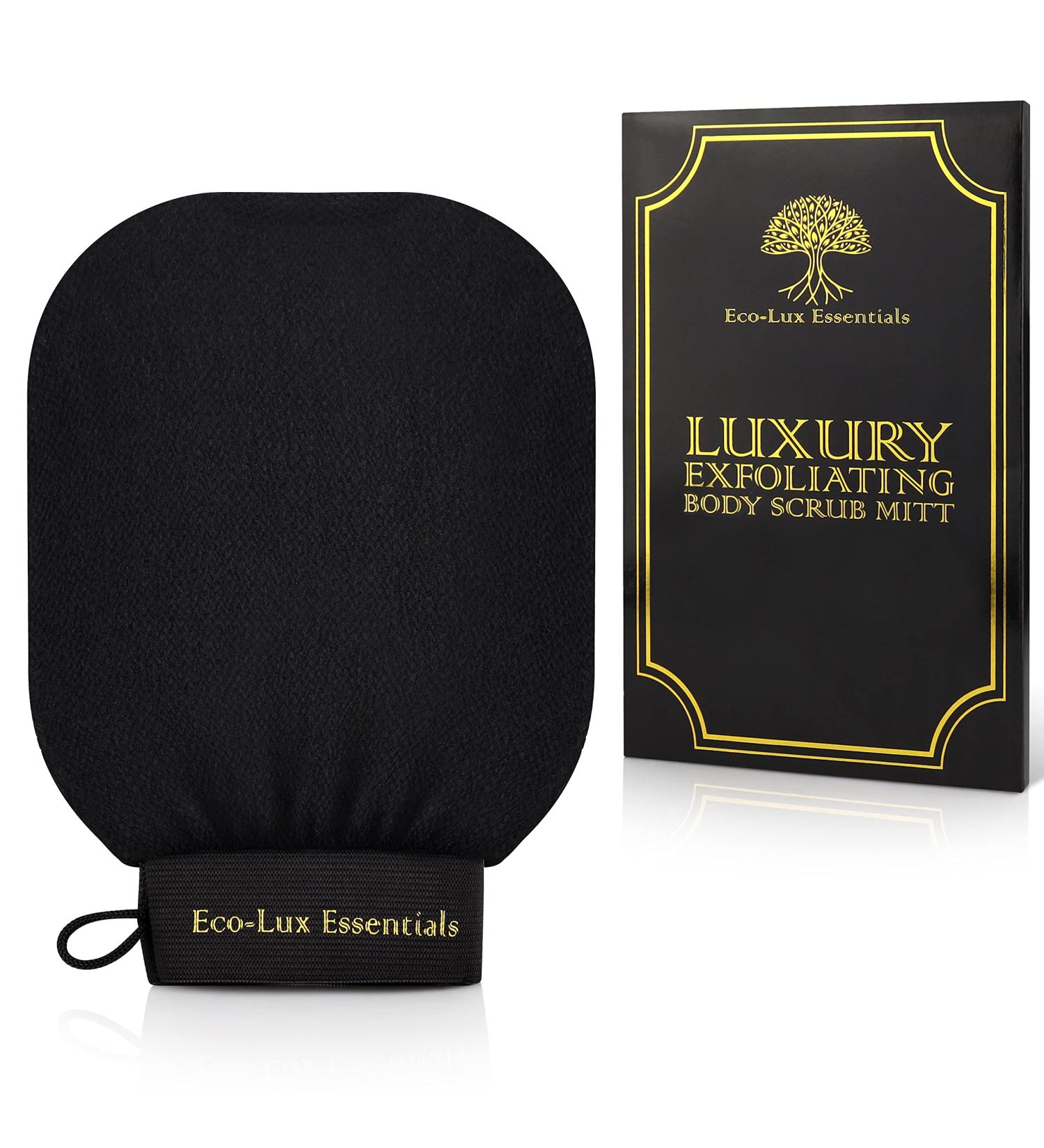 Eco-Lux Exfoliating Mitt - Deep Cleansing Body Scrub Glove for Soft Skin, Bath & Shower - Fake Tan Remover, Men & Women Skincare - Buy Online on SooperMarket.com