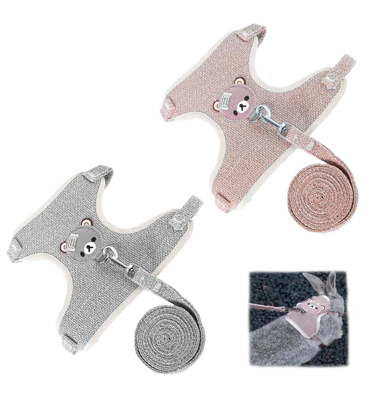 Shop Lumenty Adjustable Leash & Harness for Rabbits - 1.20m Breathable West Design for Small Pets | Ideal for Dwarf Rabbits & Cats - Buy Online on SooperMarket.com
