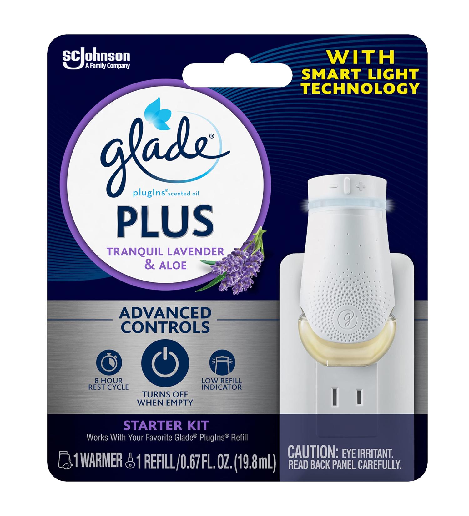 Buy Glade PlugIn Plus Air Freshener Starter Kit - Tranquil Lavender & Aloe 0.67 Fl Oz | Perfect for Home & Bathroom | International Shipping Available - Buy Online on SooperMarket.com