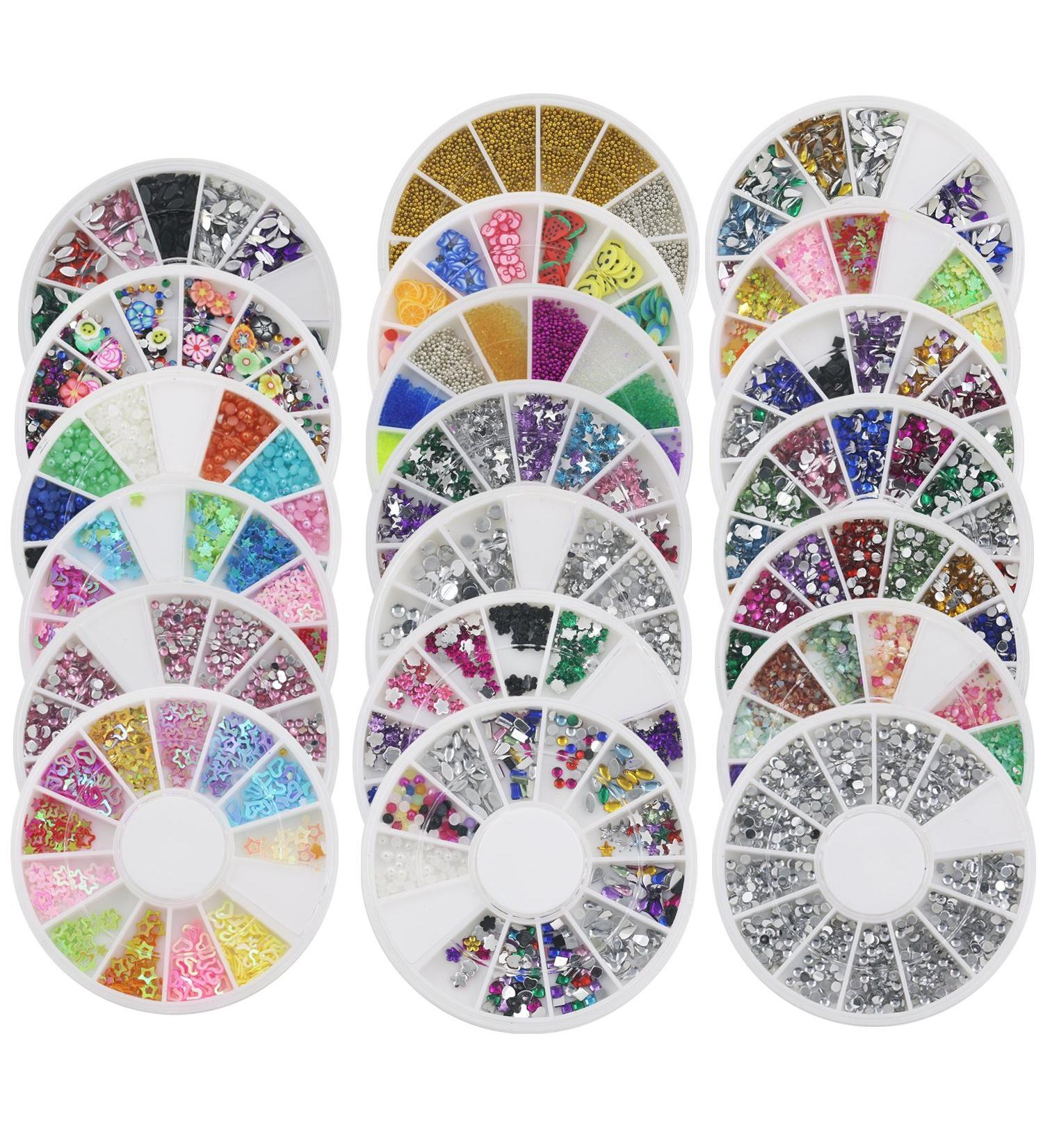Bluelans 20x 3D Flower Nail Stickers - Glitter Bow & Rhinestone Nail Art Decorations for Stunning Manicures - Buy Online on SooperMarket.com