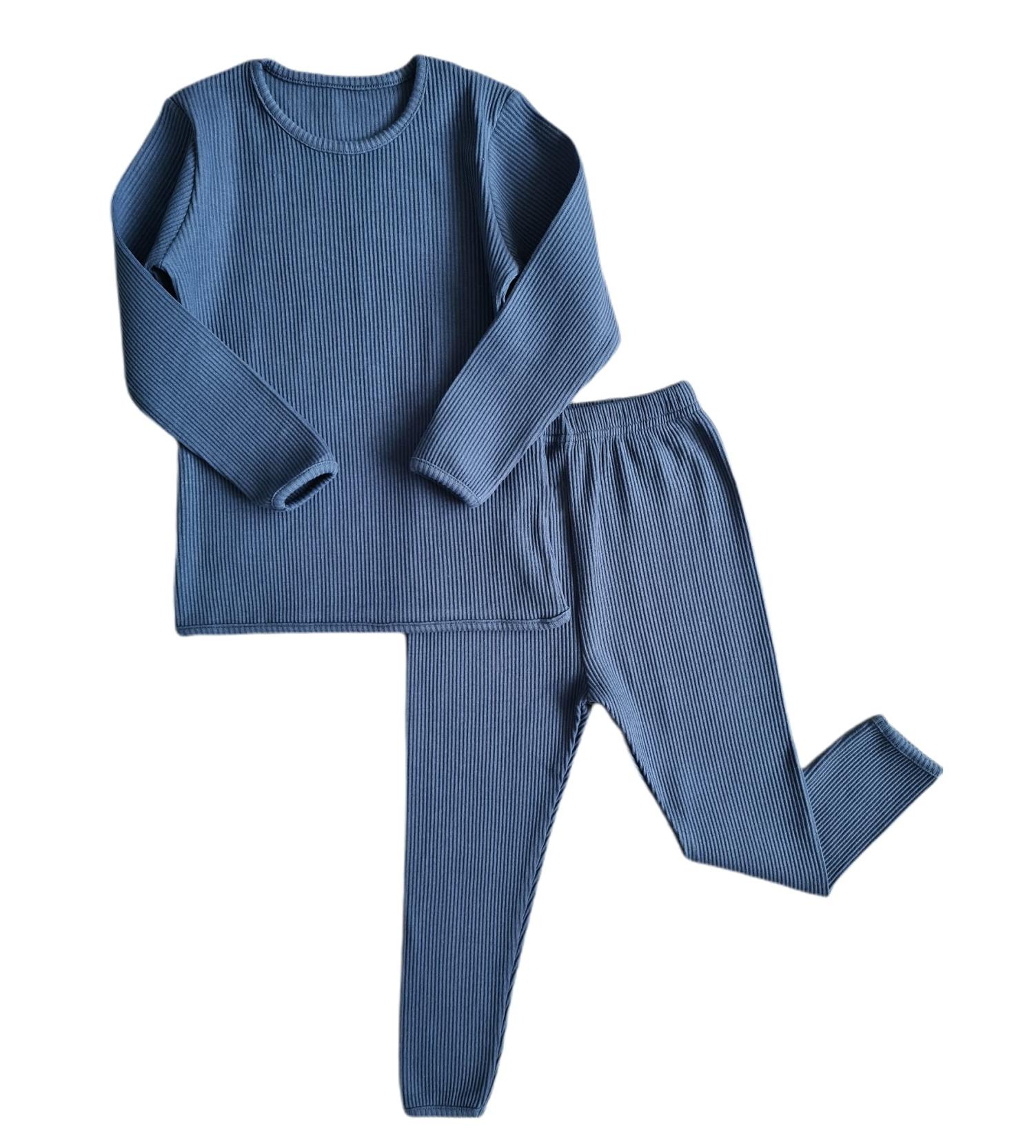 DreamBuy Ribbed Pyjama/Tracksuit/Loungewear | Unisex Baby Clothes | Boys, Girls, Women, Men | 3-6 Months | 20 Colours | Blue - Buy Online on SooperMarket.com