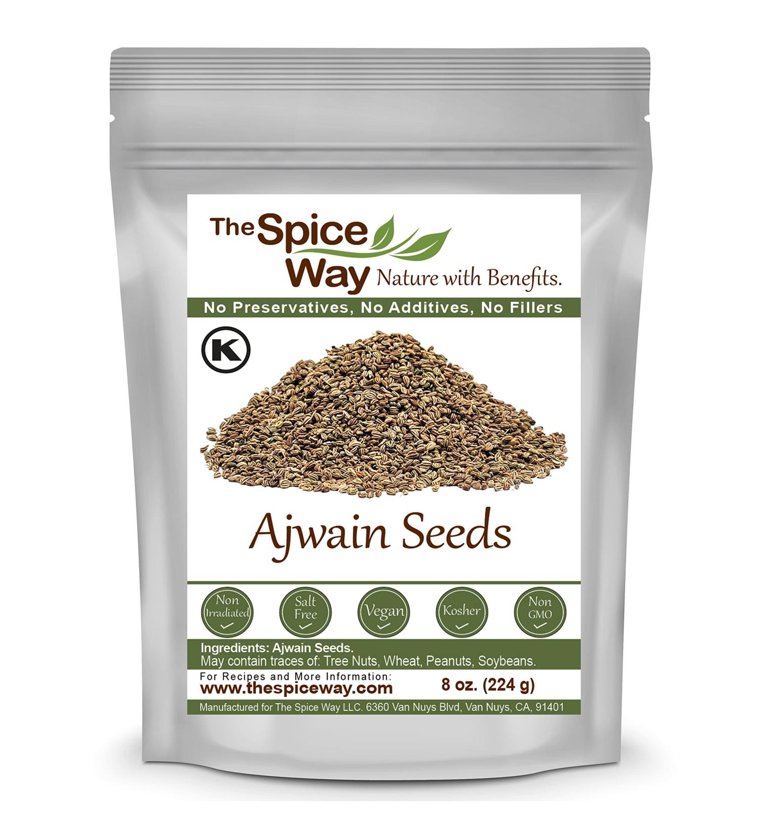 The Spice Way Ajwain Seeds - 8 oz Carom Seed for Cooking and Ayurvedic Remedies - Buy Online on SooperMarket.com
