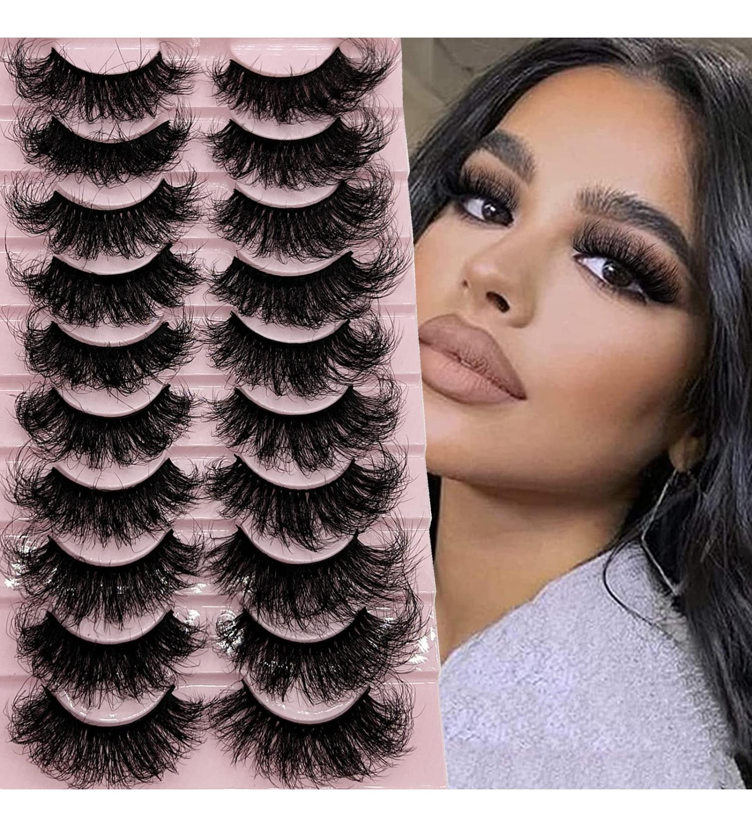 TIKILEY 06 Fluffy Mink Lashes - 20MM Dramatic D Curly Cat Eye 3D Mink Lashes - Natural False Eyelashes Pack - Buy Online on SooperMarket.com