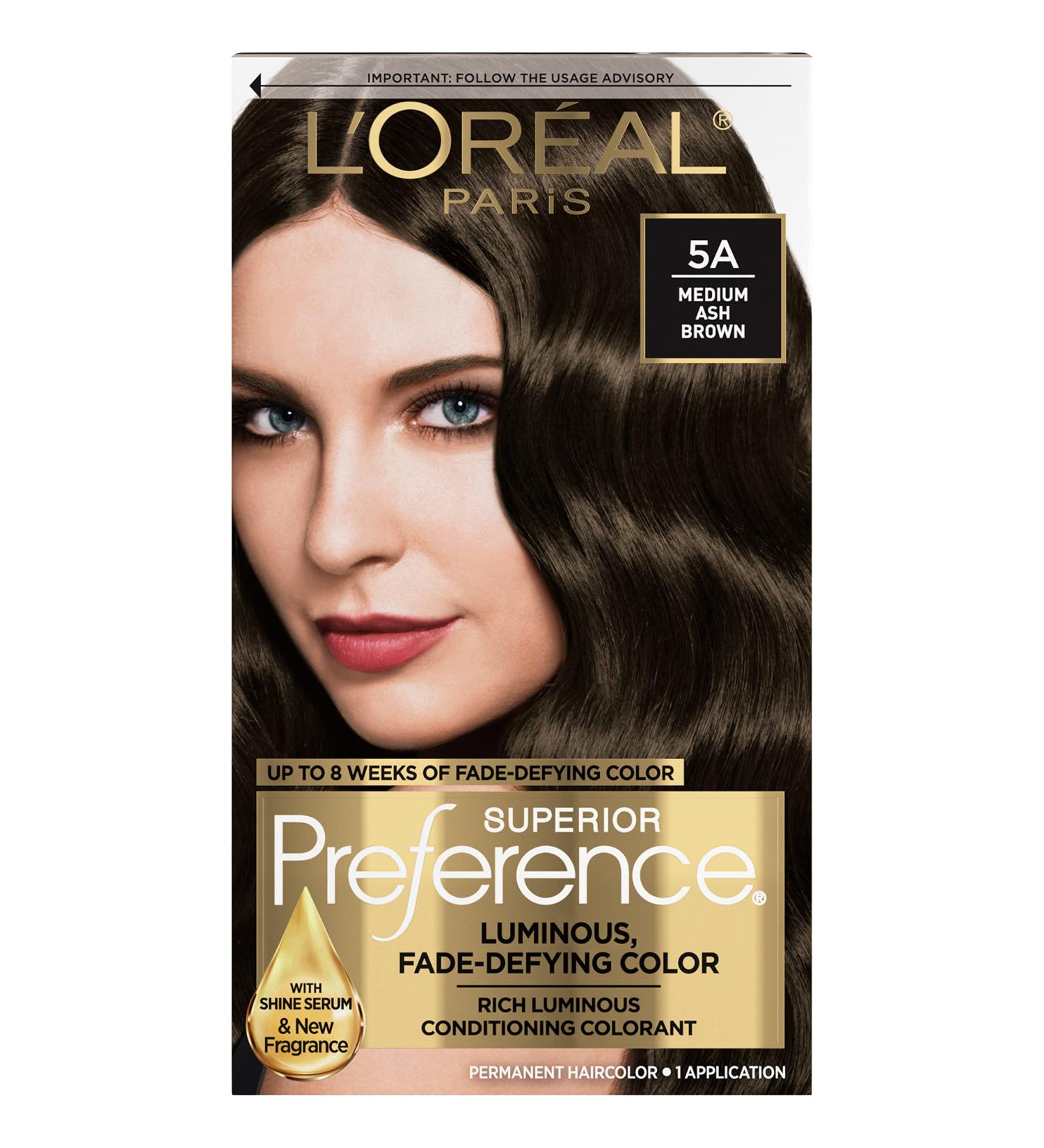 L'Oreal Paris Superior Preference 5A Medium Ash Brown Hair Dye - 1 Pack - Buy Online on SooperMarket.com
