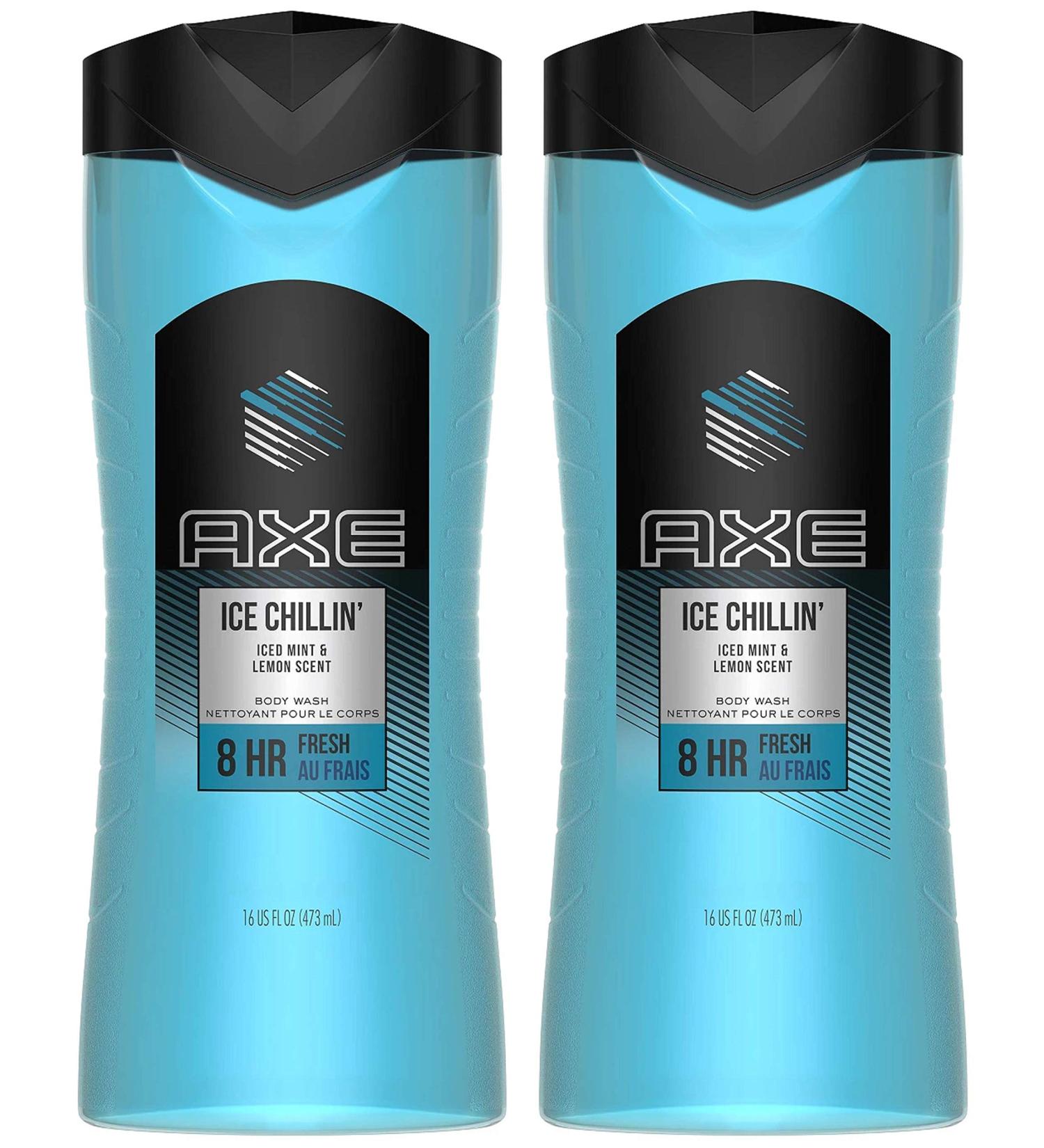 Axe Body Wash - Ice Chillin' - Iced Mint & Lemon Scent - 16 FL OZ (473 mL) x 2 Bottles - Buy Online on SooperMarket.com