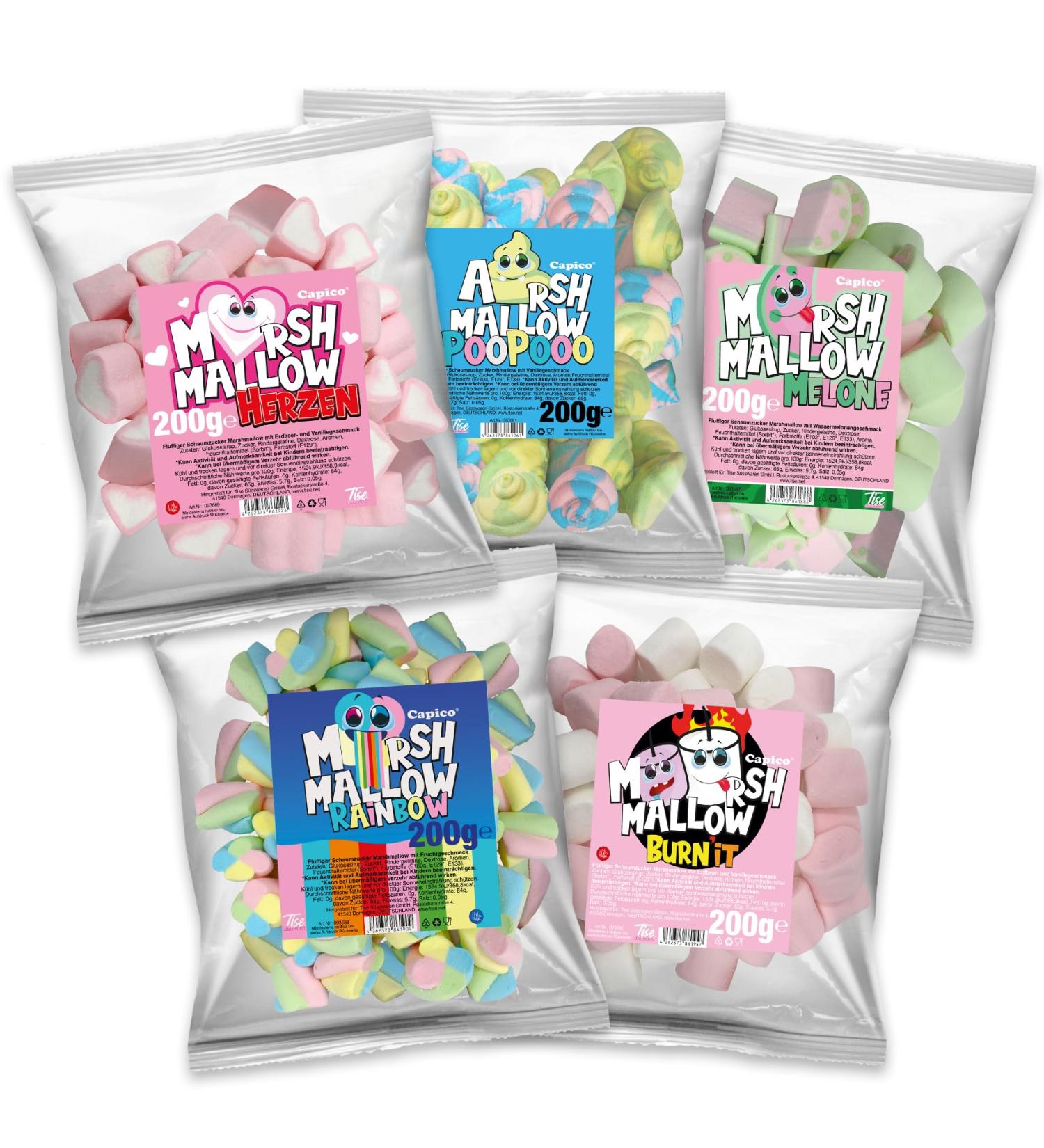 Buy Capico Marshmallow Mixbox 5x200g - Delicious International Treats | 1000g of Sweetness - Buy Online on SooperMarket.com