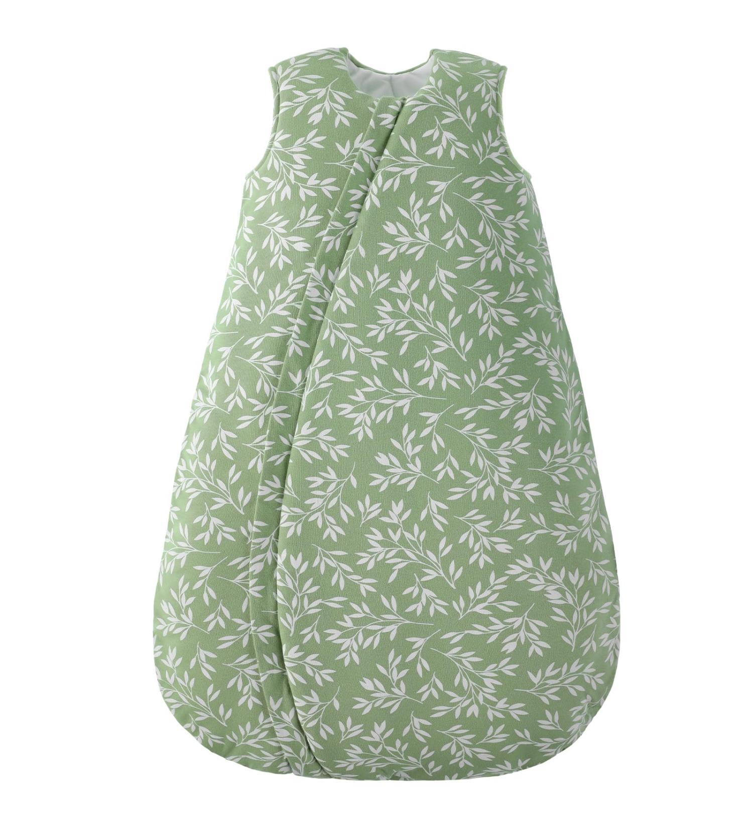 Looxii 3.5 TOG 100% Cotton Baby Sleeping Bag | Newborn Sleepsack for Boys and Girls 12-18 Months | Soft Wearable Blanket | Green Leaf Design - Buy Online on SooperMarket.com