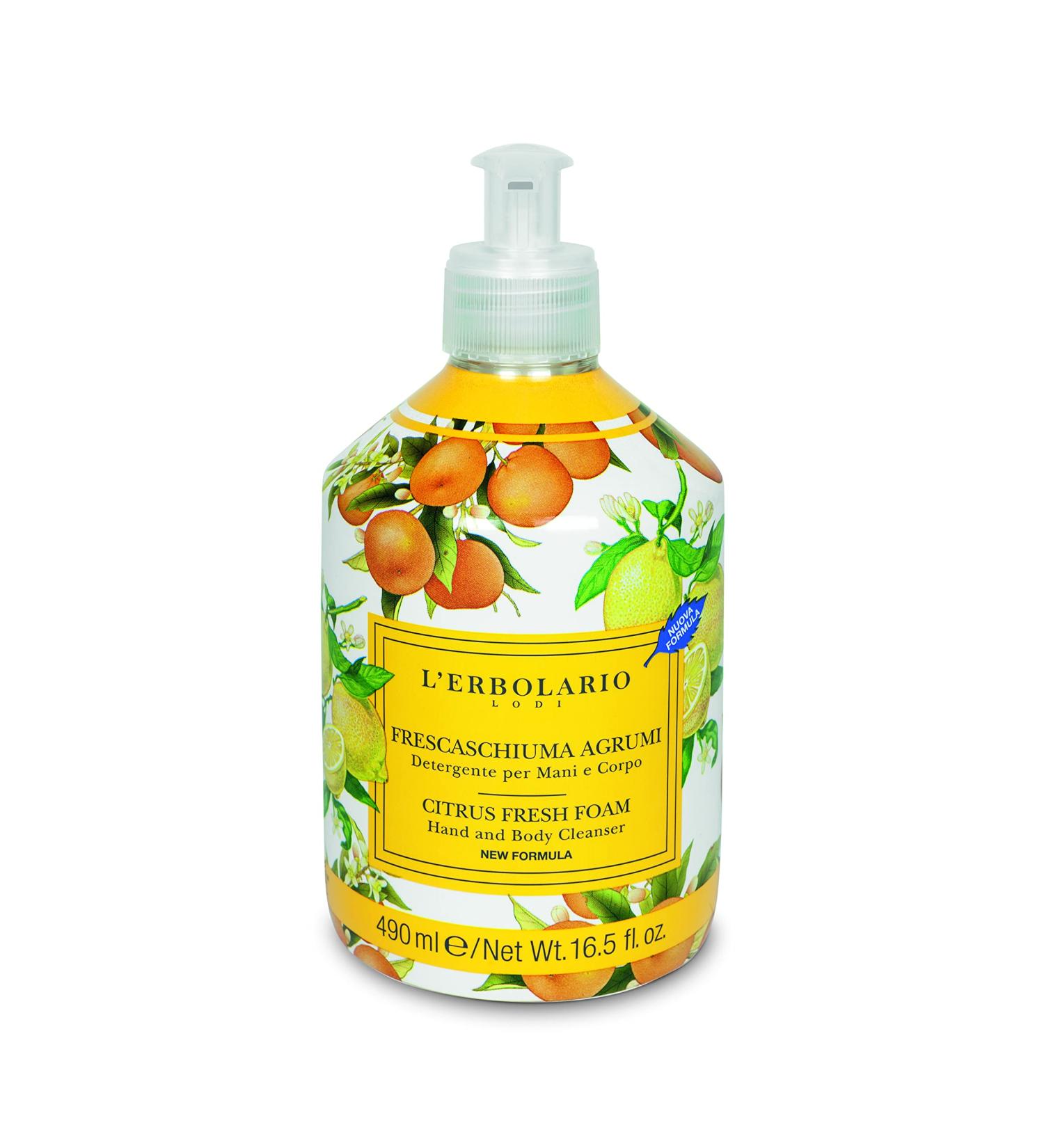 L'ERBOLARIO Frescaschiuma Agrumi 500ml sapone liquido mani viso arancio dolce limited