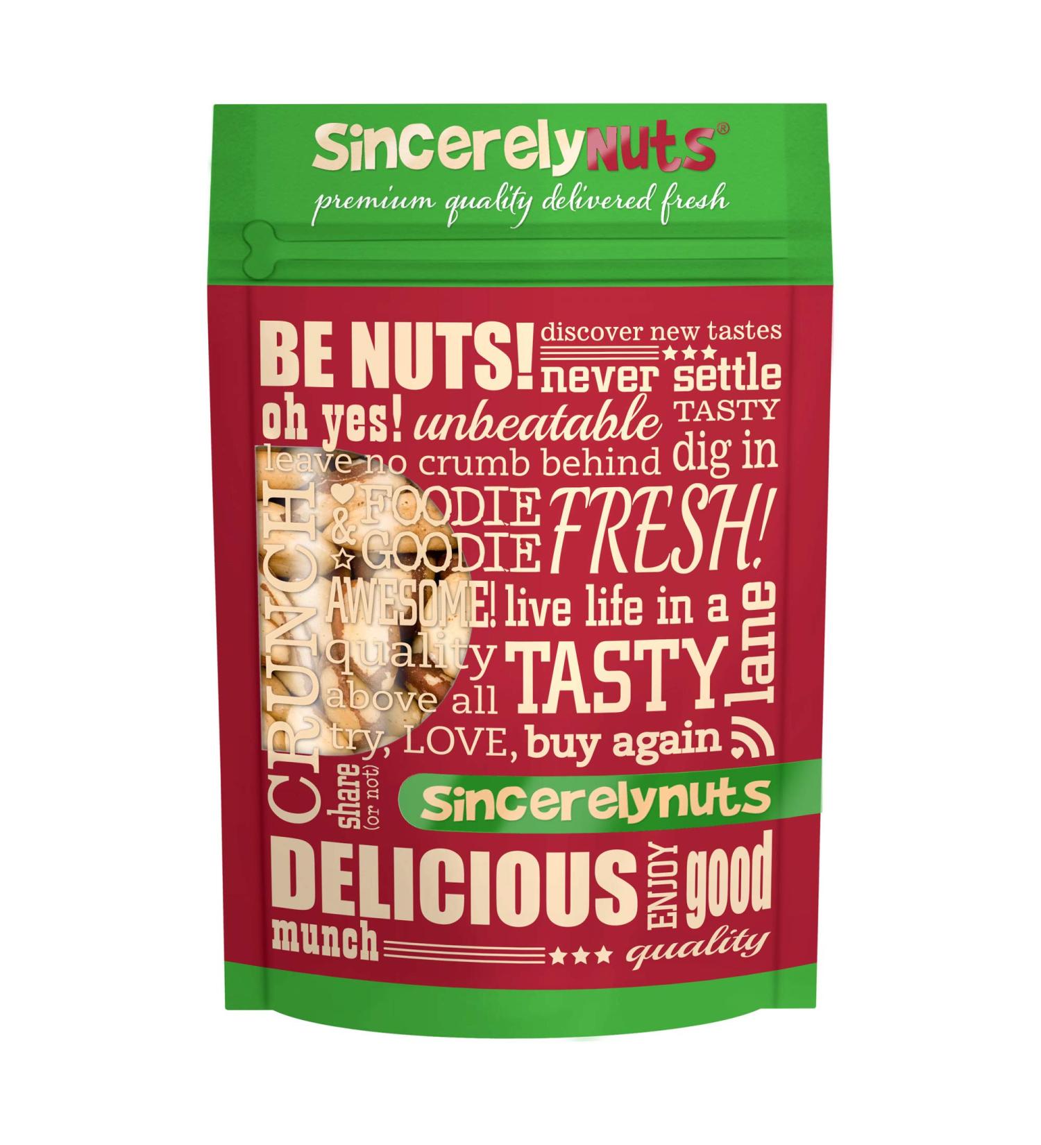 Sincerely Nuts Brazil Nuts Roasted and Unsalted - Two lbs. Bag | Premium Healthy Snack Food | Whole Kosher Vegan Gluten Free | Gourmet Snack | Great Source of Protein Vitamins & Minerals 2 Pound (Pack of 1)