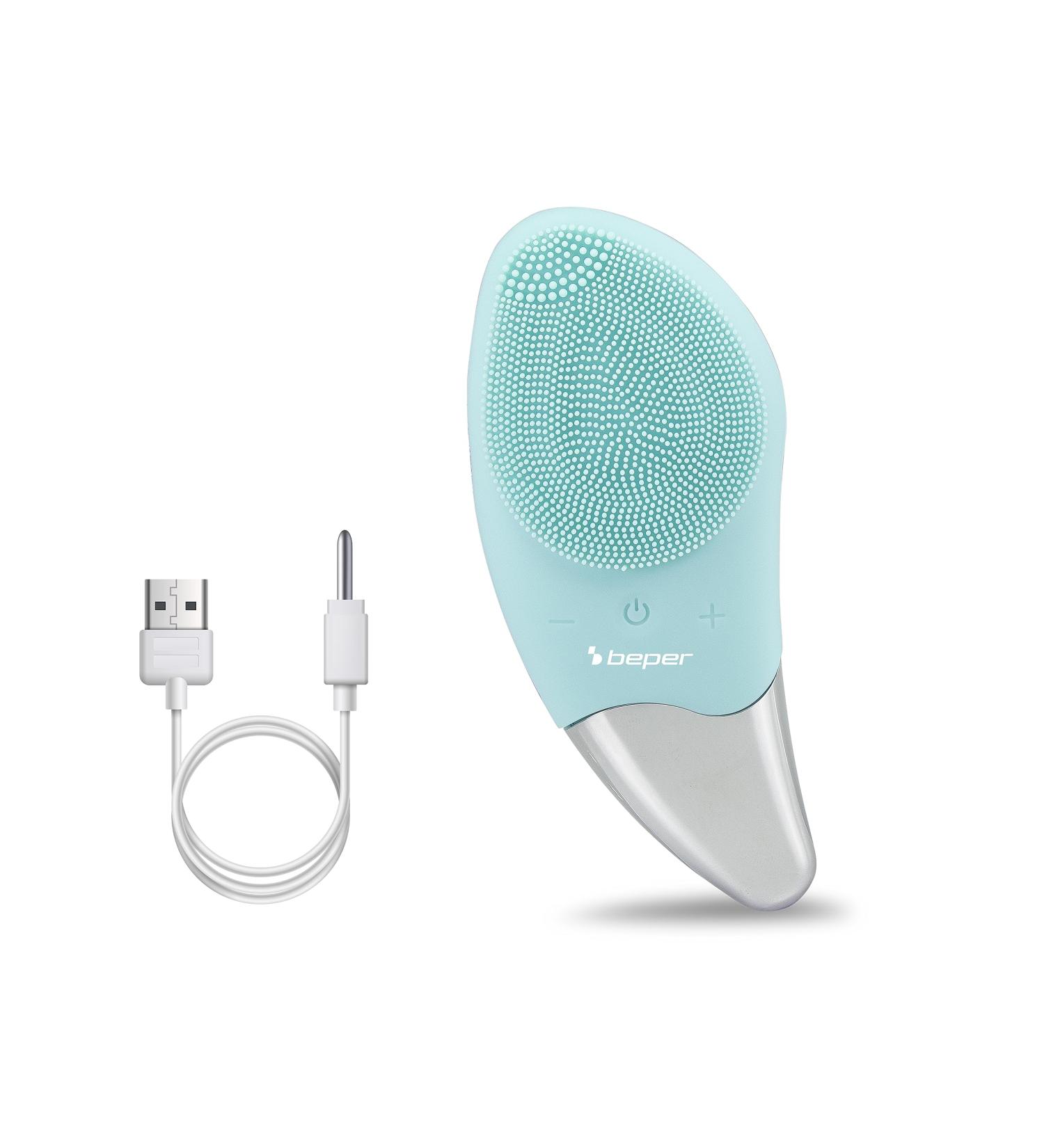 BEPER P302VIS002 Facial Cleansing Brush USB - Electric Silicone Brush for All Skin Types - Buy Online on SooperMarket.com