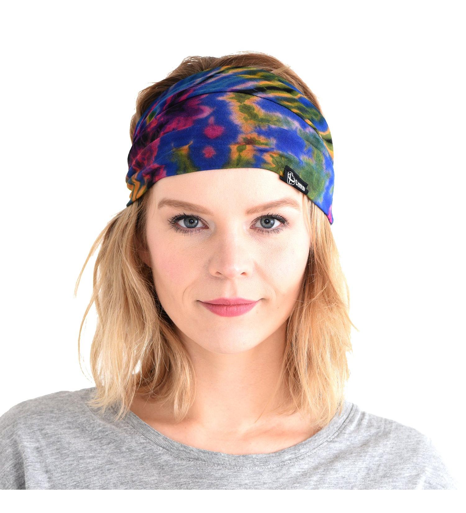 Buy Charm Tie Dye Headband | Bohemian Hippie Elastic Bandana for Men & Women | Retro 60's Psychedelic Flower Pattern - Buy Online on SooperMarket.com