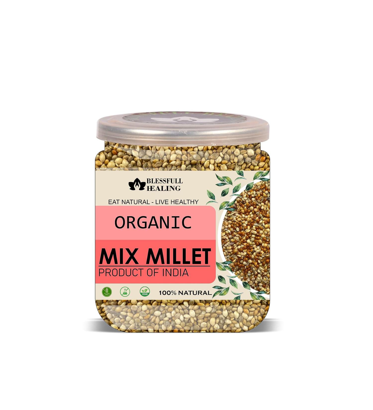 Blessfull Healing Organice Mix Millet 2 lb (907 Gram) - Buy Online on SooperMarket.com