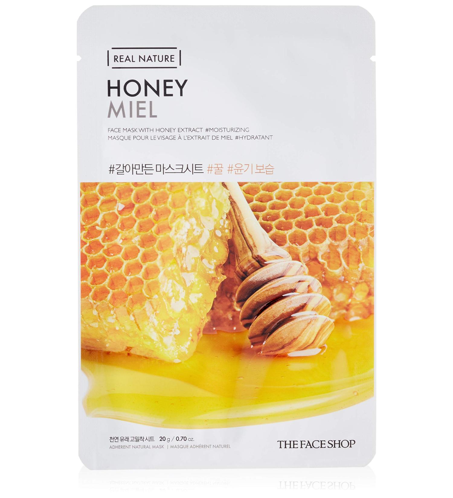 The Face Shop Real Nature Honey Face Mask - K-Beauty Skincare for Glowing Moisture & Radiance - Buy Online on SooperMarket.com