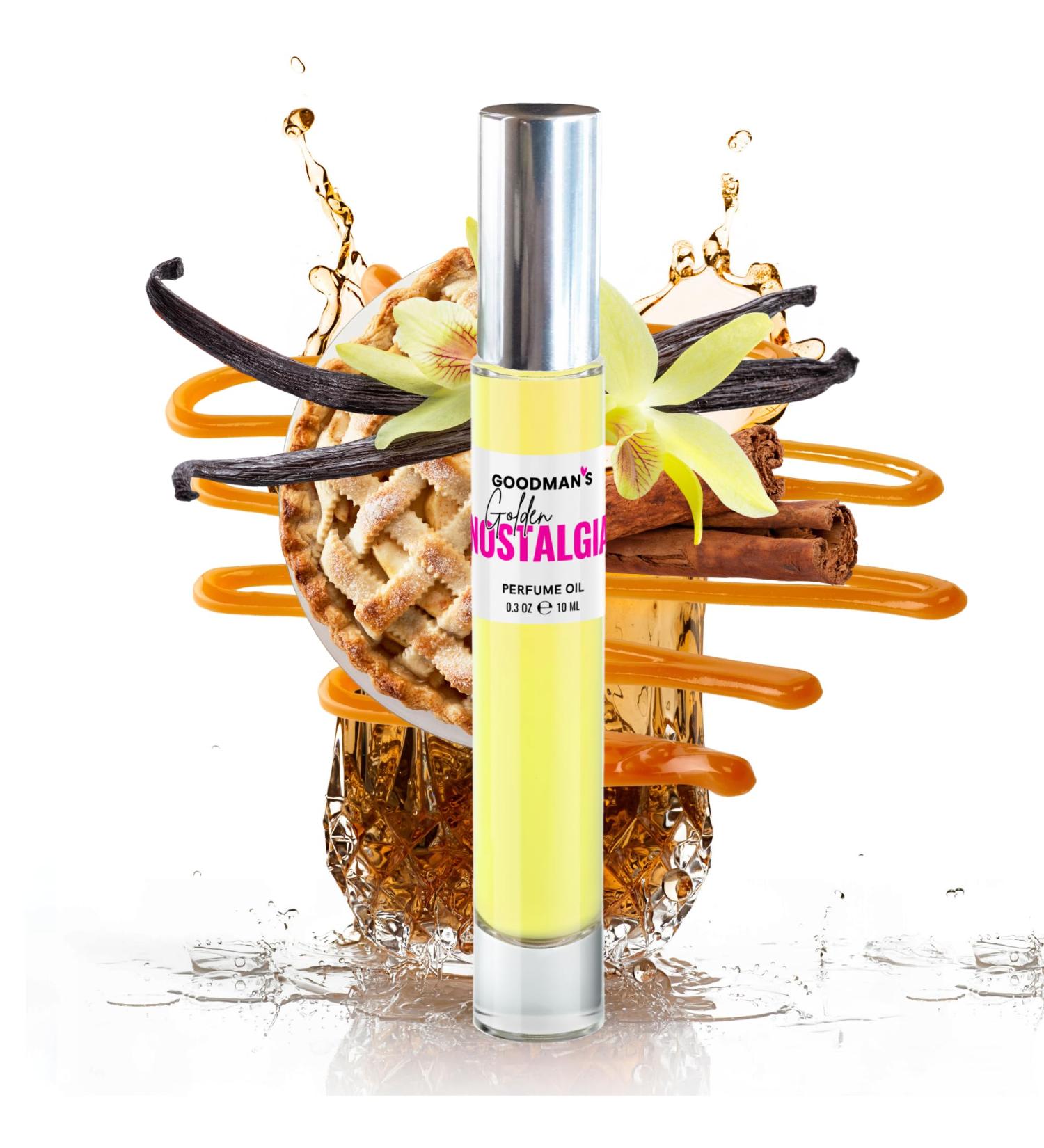 Women Perfume Roll-On Fragrance Oil Long Lasting Luxury Rollerball Mini Perfume Alcohol Free 10ml (Golden Nostalgia)
