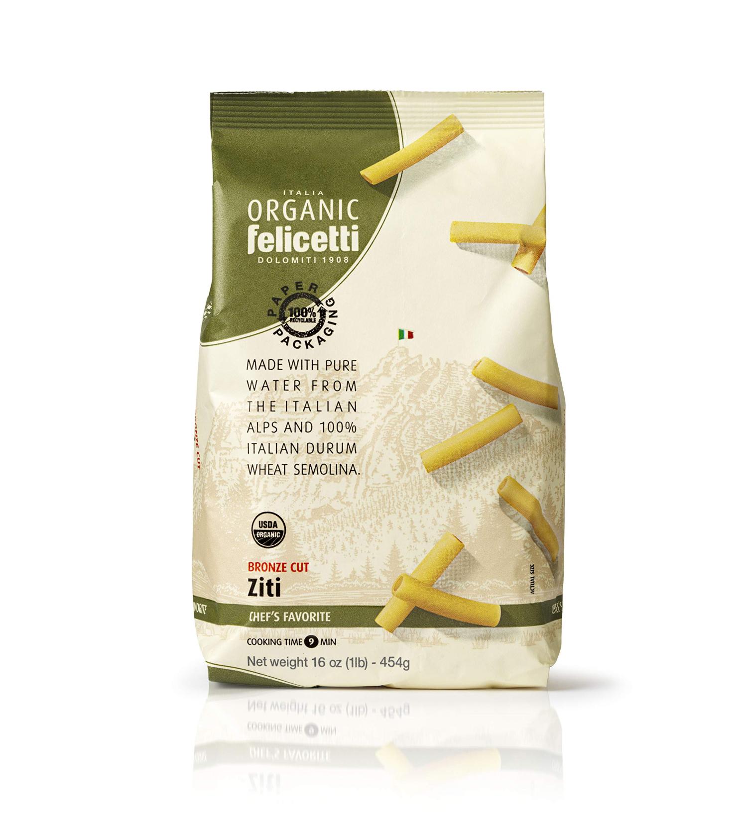 Organic Felicetti Ziti Pasta 16oz (454g) 2 Pack - Italian Non-GMO | Buy Online - Buy Online on SooperMarket.com