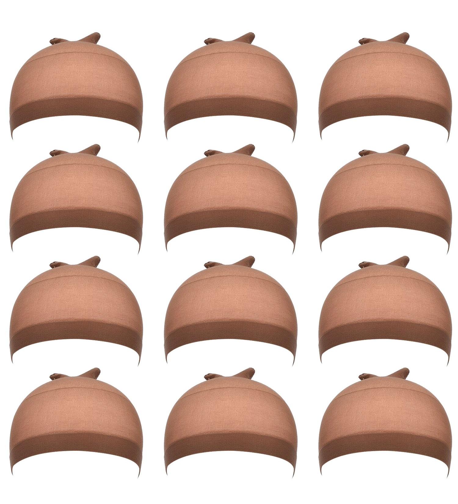 12 Pack Light Brown Nylon Wig Caps for Women & Men - Comfortable & Durable | Best Price Online - Buy Online on SooperMarket.com