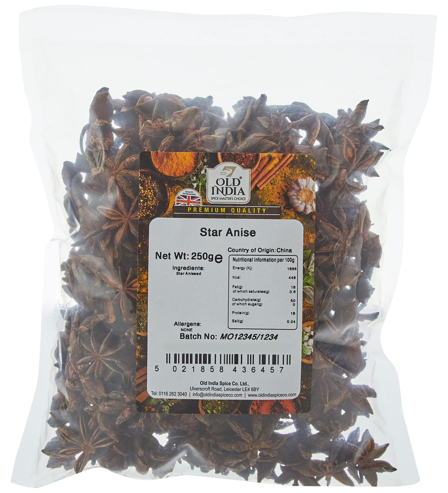 Old India Star Anise 250g - Premium Quality Spice (Pack of 1) | Buy Online - Buy Online on SooperMarket.com
