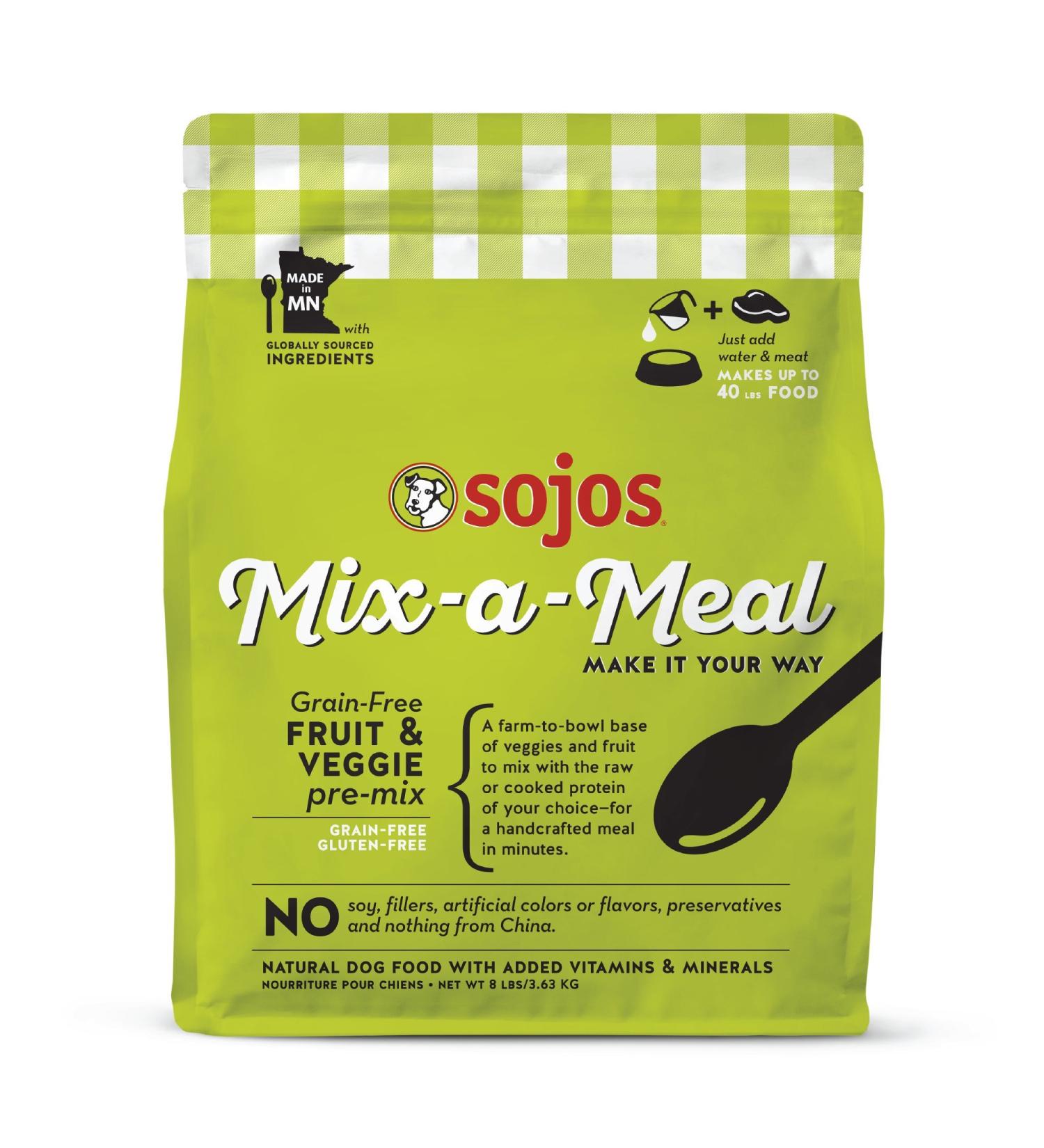 Sojos Mix-A-Meal Pre-Mix Natural Dehydrated Dog Food 8lb Grain-Free Formula (1 Pack) - Buy Online on SooperMarket.com
