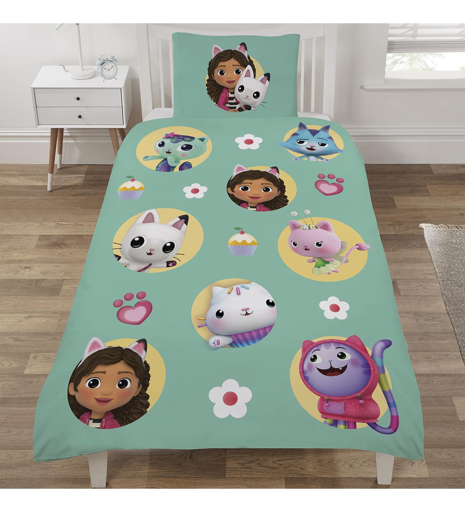 Coco Moon Gabby's Dollhouse Soft Reversible Bedding Set for Toddlers - Single Size Duvet Cover and Pillow - Ideal Prime Gift - Buy Online on SooperMarket.com
