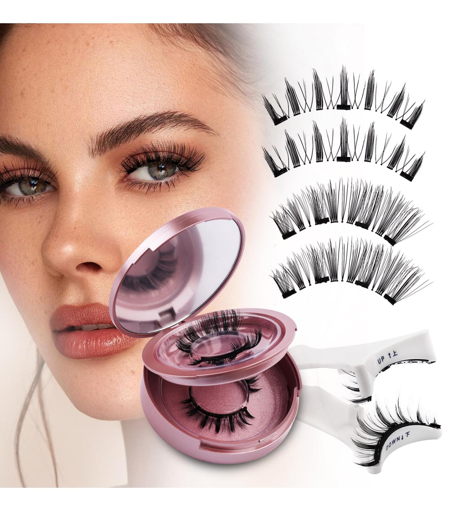 Magnetic Eyelashes with Applicator - No Glue Reusable Lightweight & Soft | 2 Pairs of Wispy Styles by Wendy Lashes (KS02/XM1 - Buy Online on SooperMarket.com