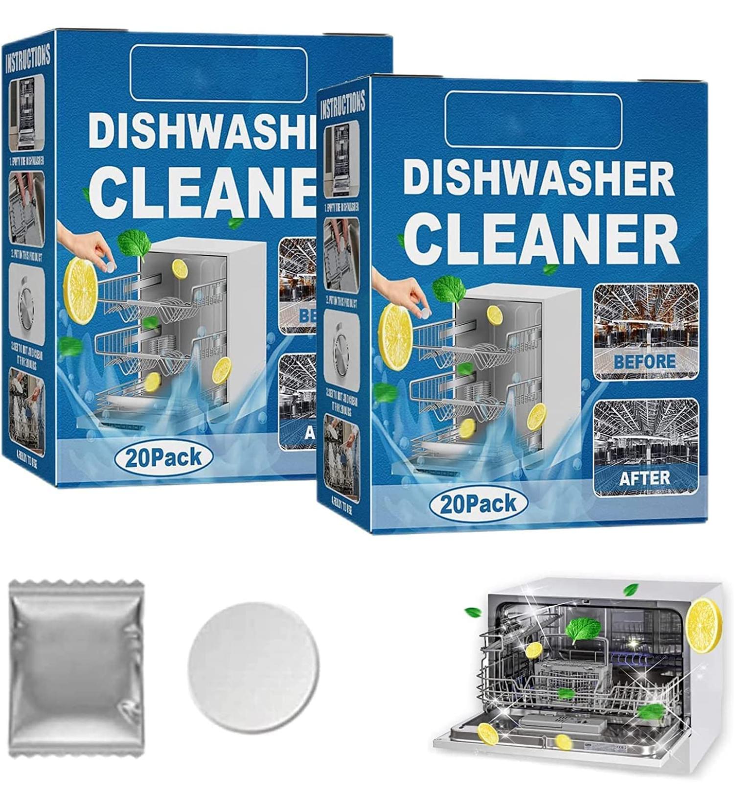 Dishwasher Tablets Dishwasher Cleaning Tablets Removes Limescale Build Up Dishwasher Cleaner for Kitchen Tableware Care Dishwasher Detergent (2box) - Buy Online on SooperMarket.com