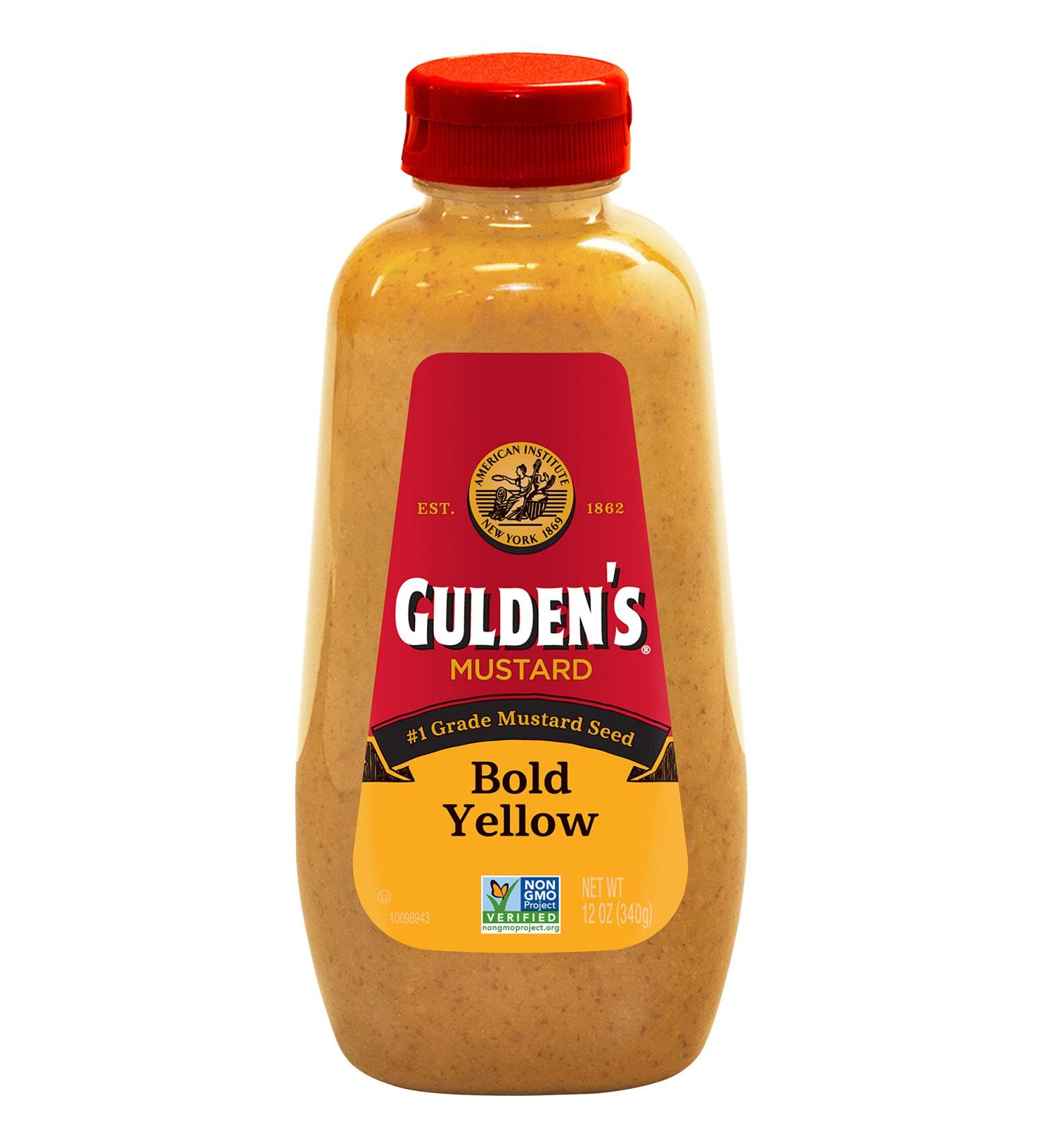 GULDEN'S Bold Yellow Mustard Squeeze Bottle 12 Oz (Pack of 12) - Keto Friendly - Buy Online on SooperMarket.com