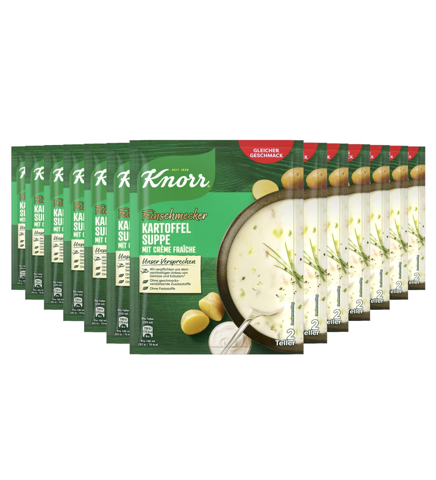 Knorr Gourmet Potato Soup with Cr me Fra che - Delicious Vegetable Soup | Sustainably Grown | 13 Pack - 70g Each - Buy Online on SooperMarket.com