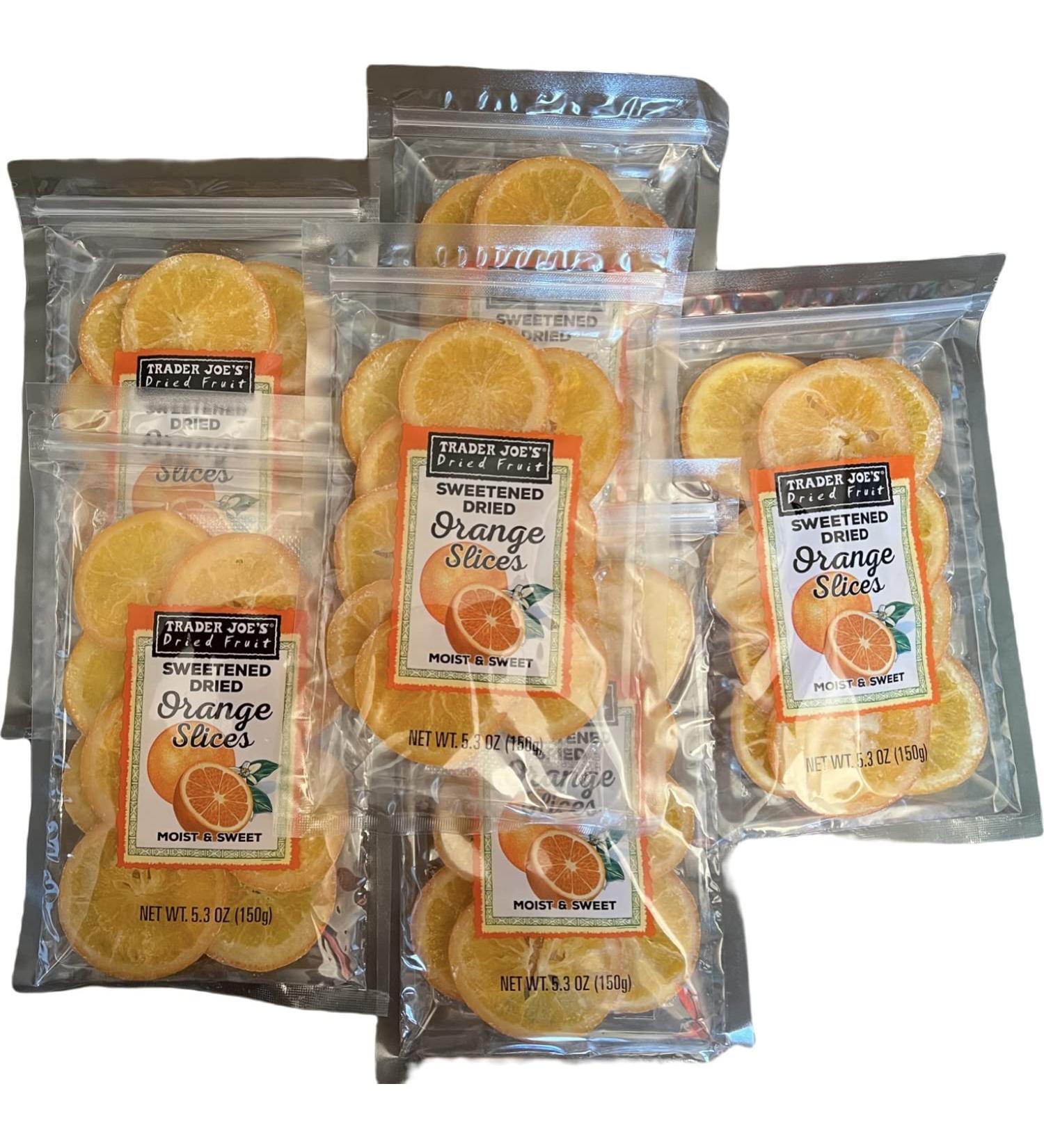 Trader Joe's Sweetened Dried Orange Slices - Pack of 6, 5.3 oz Each - Buy Online on SooperMarket.com