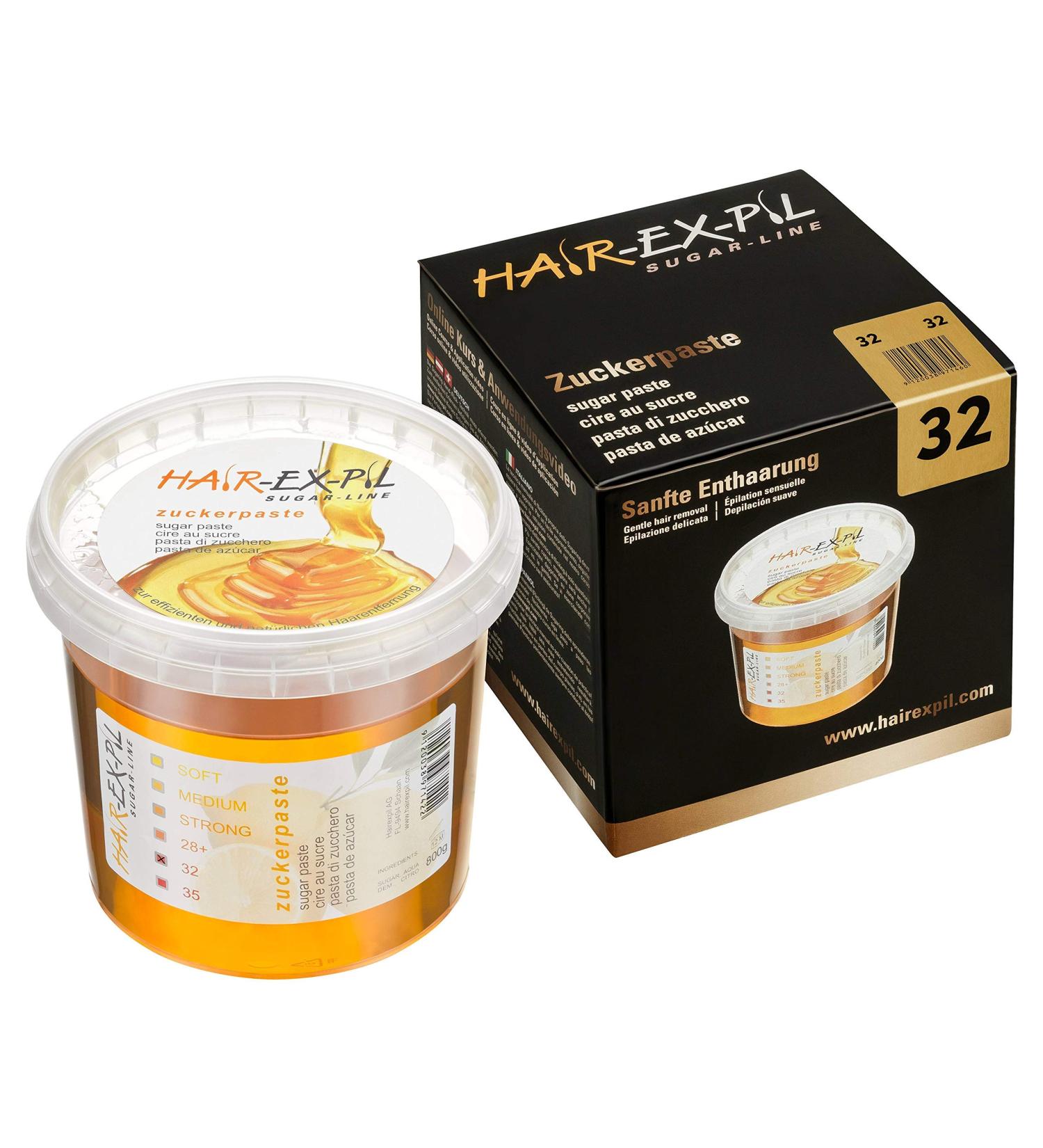 Hair-Ex-Pil Sugar Paste 400g Best Hair Removal for Intimate Areas Ideal for High Temperatures - International Shipping Available - Buy Online on SooperMarket.com