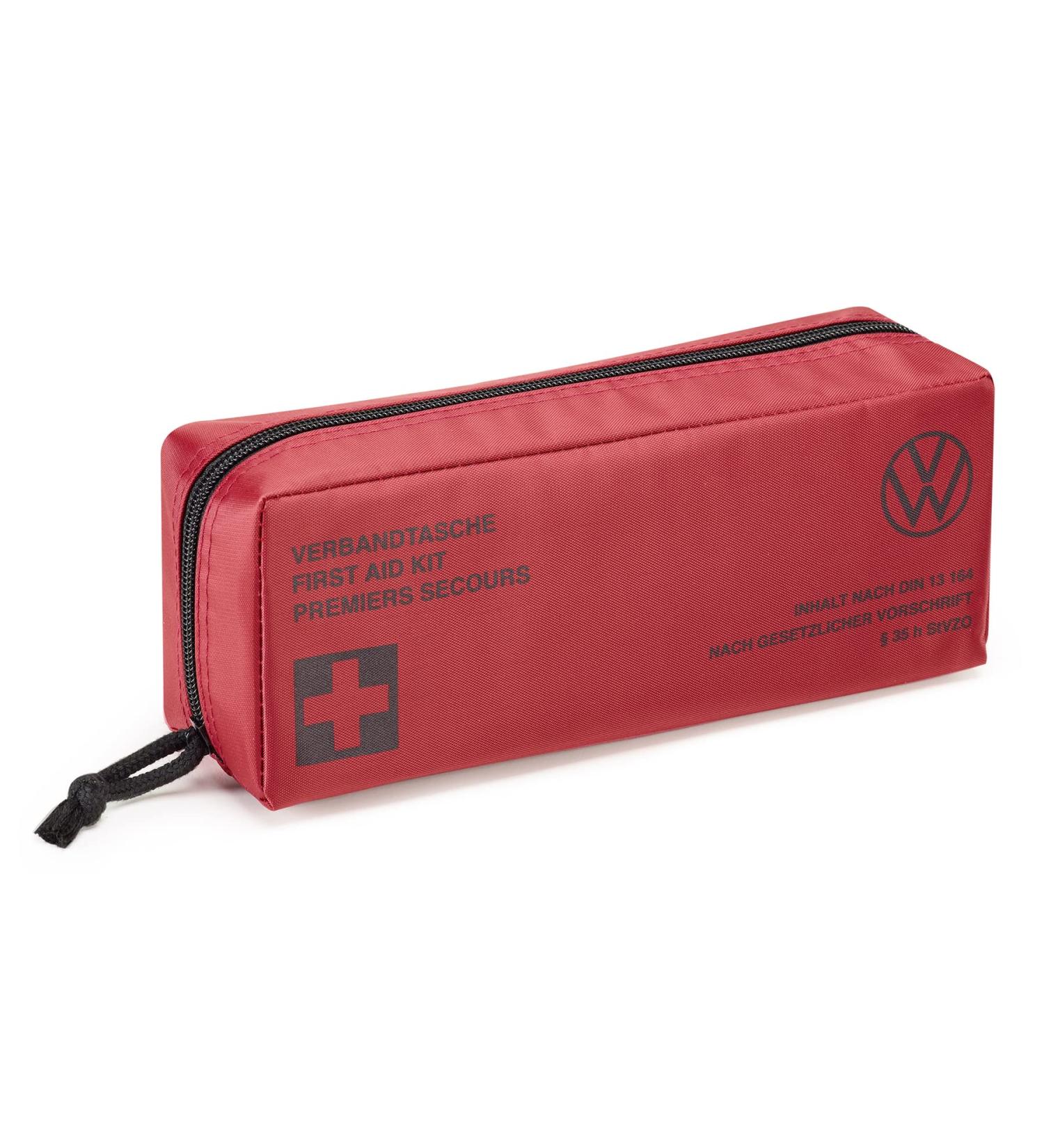 Volkswagen 6R0093108B First Aid Kit DIN 13164 First Aid Kit red with VW logo