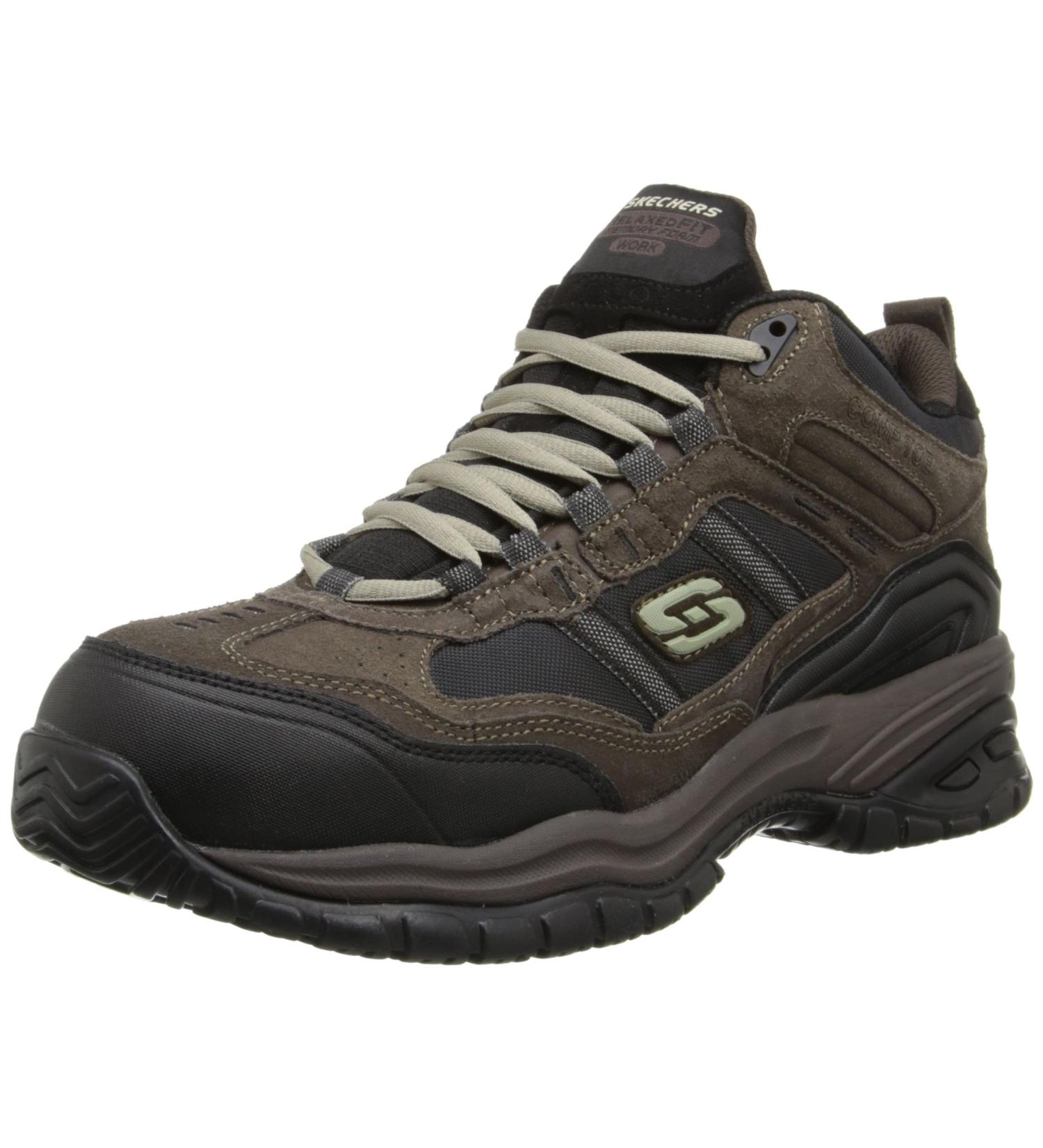 Skechers Men's Soft Stride Canopy Work Boot - Size 11, Brown/Black - Buy Online on SooperMarket.com