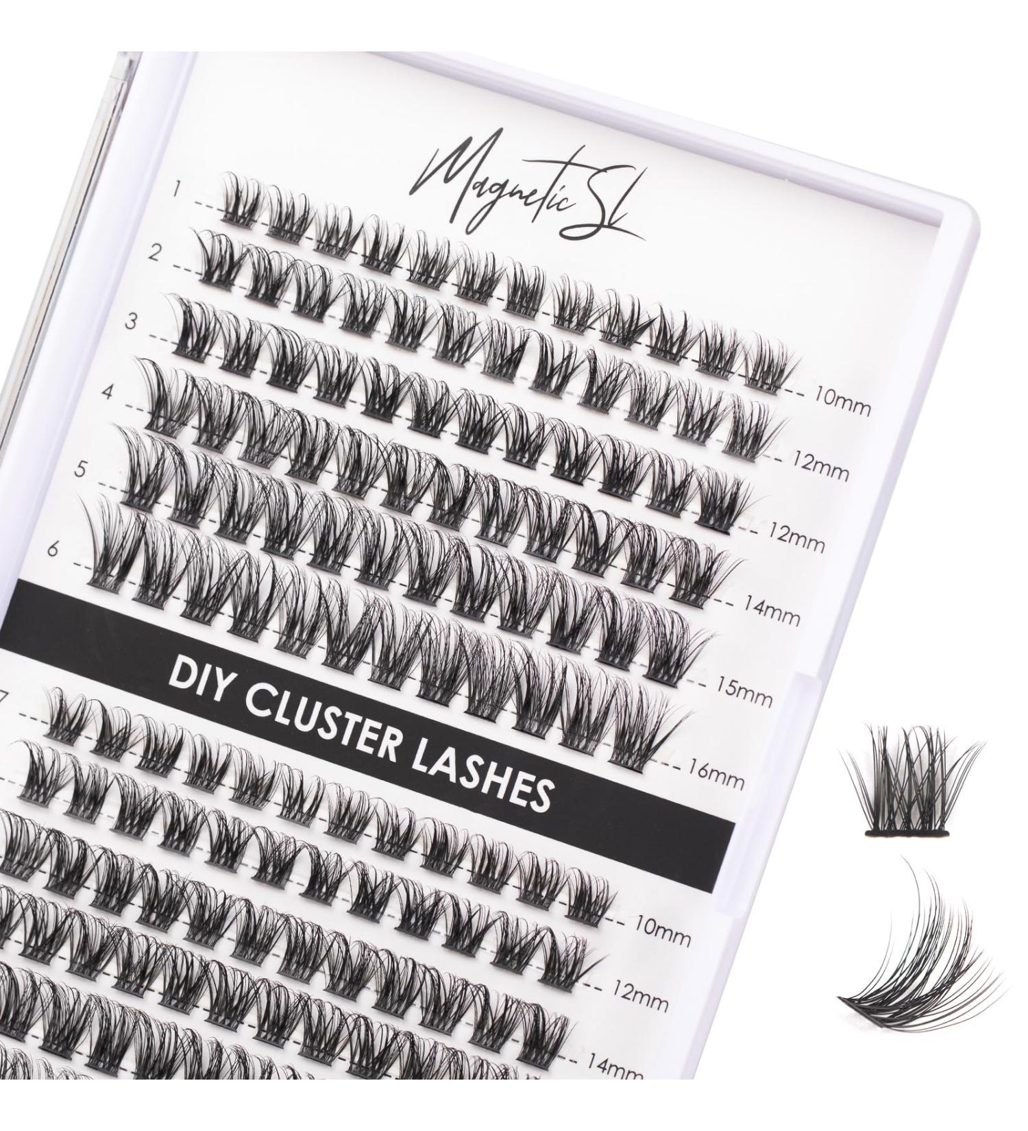 144PCS 3D Reusable D Curl Cluster Lashes | Natural Look Soft DIY Eyelash Extensions | 10-16MM Mix | DM06 - Buy Online on SooperMarket.com