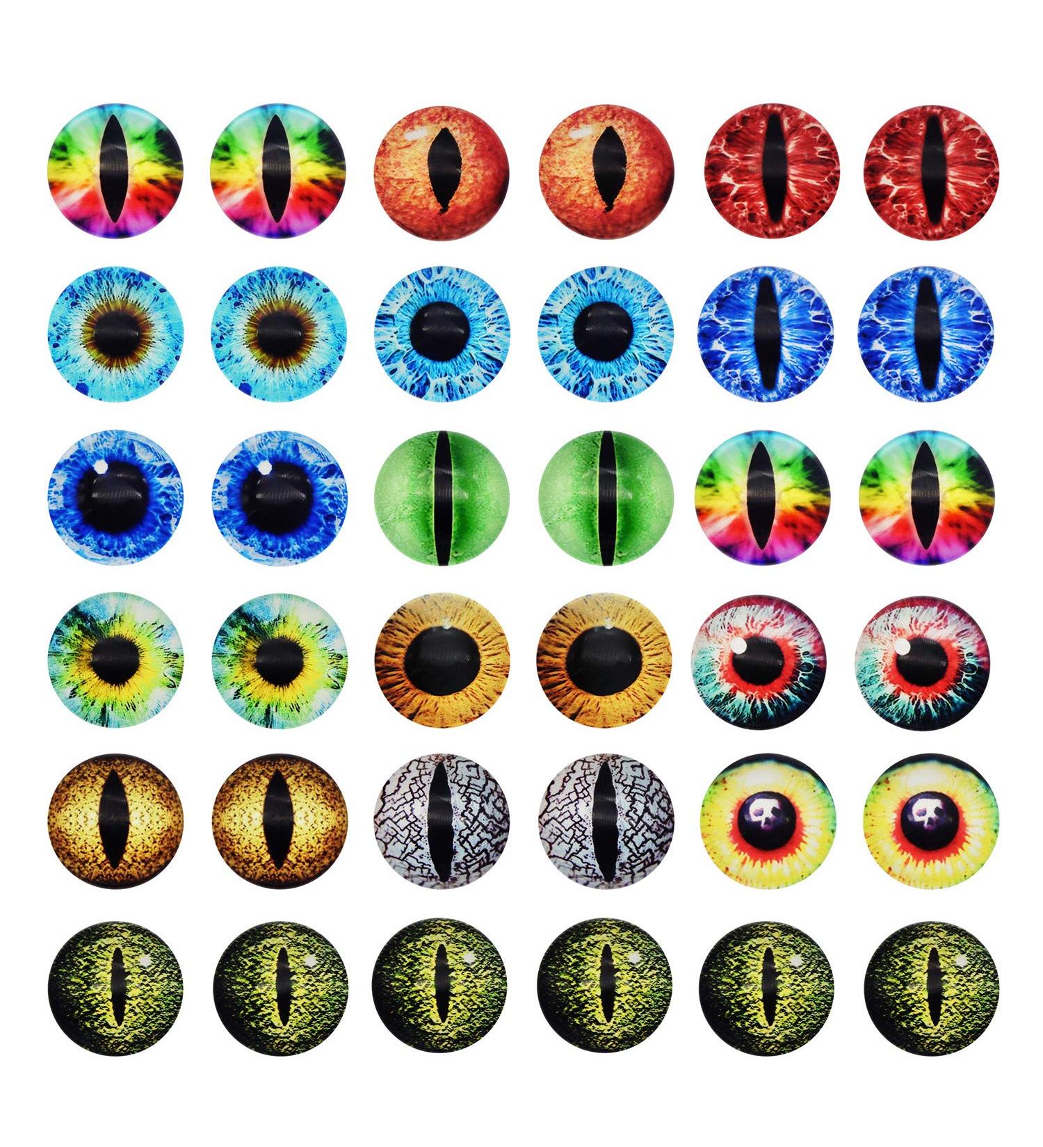6MM 100PCS Dragon Eyes Glass Cabochon for Clay Doll Making and Jewelry DIY Crafts - Buy Online on SooperMarket.com