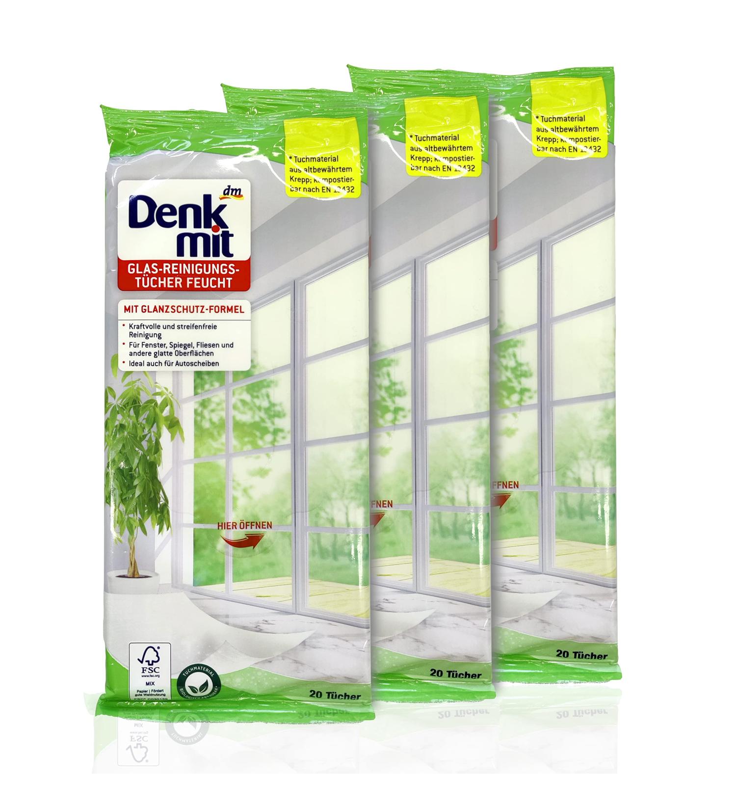 Thinking with Glass Cleaning Wipes Wet (3 x 20 Wipes) - Buy Online on SooperMarket.com