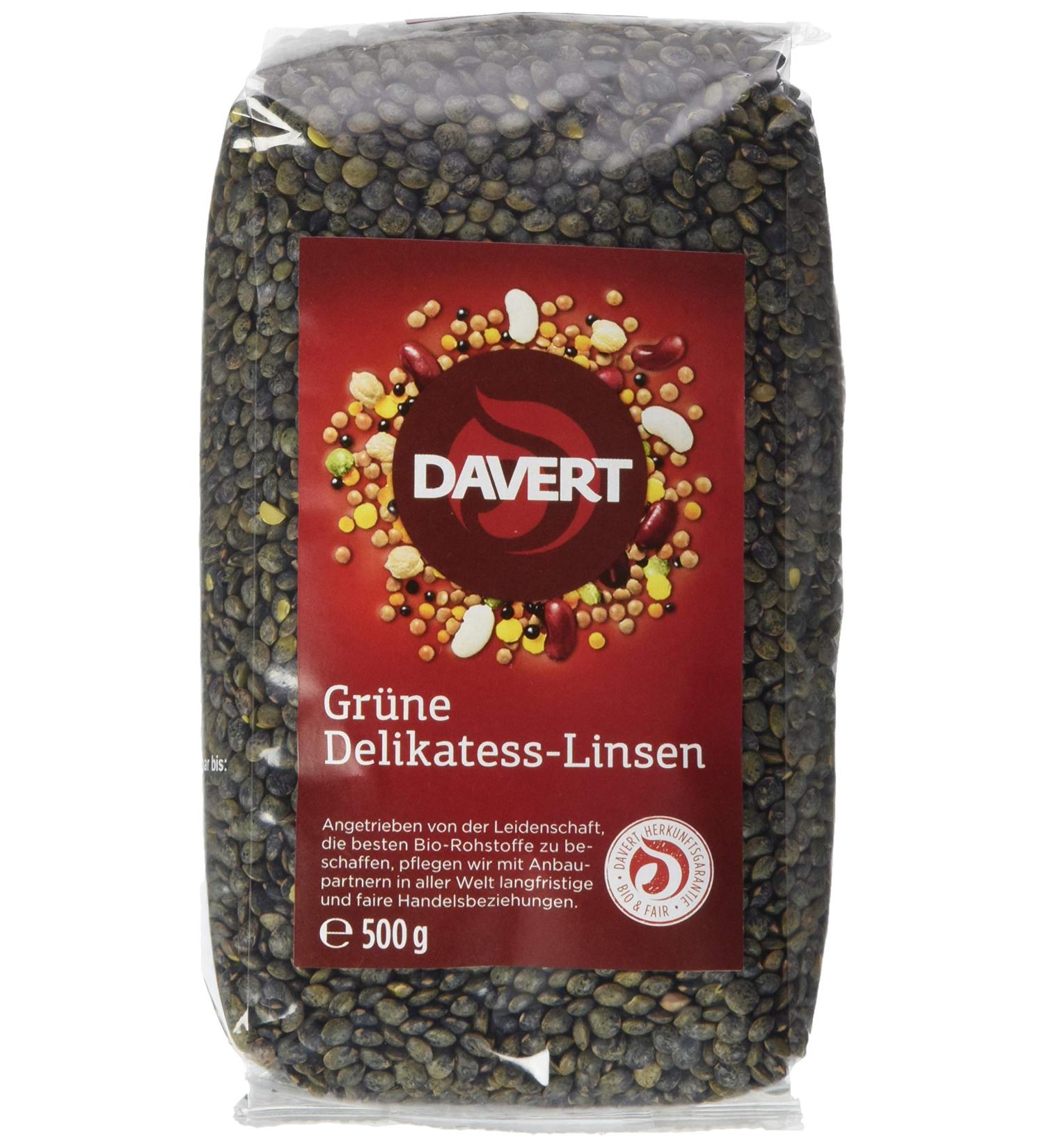 Buy Davert Organic Green Delicatessen Lentils - Pack of 2 (2 x 500g) | International Shipping - Buy Online on SooperMarket.com