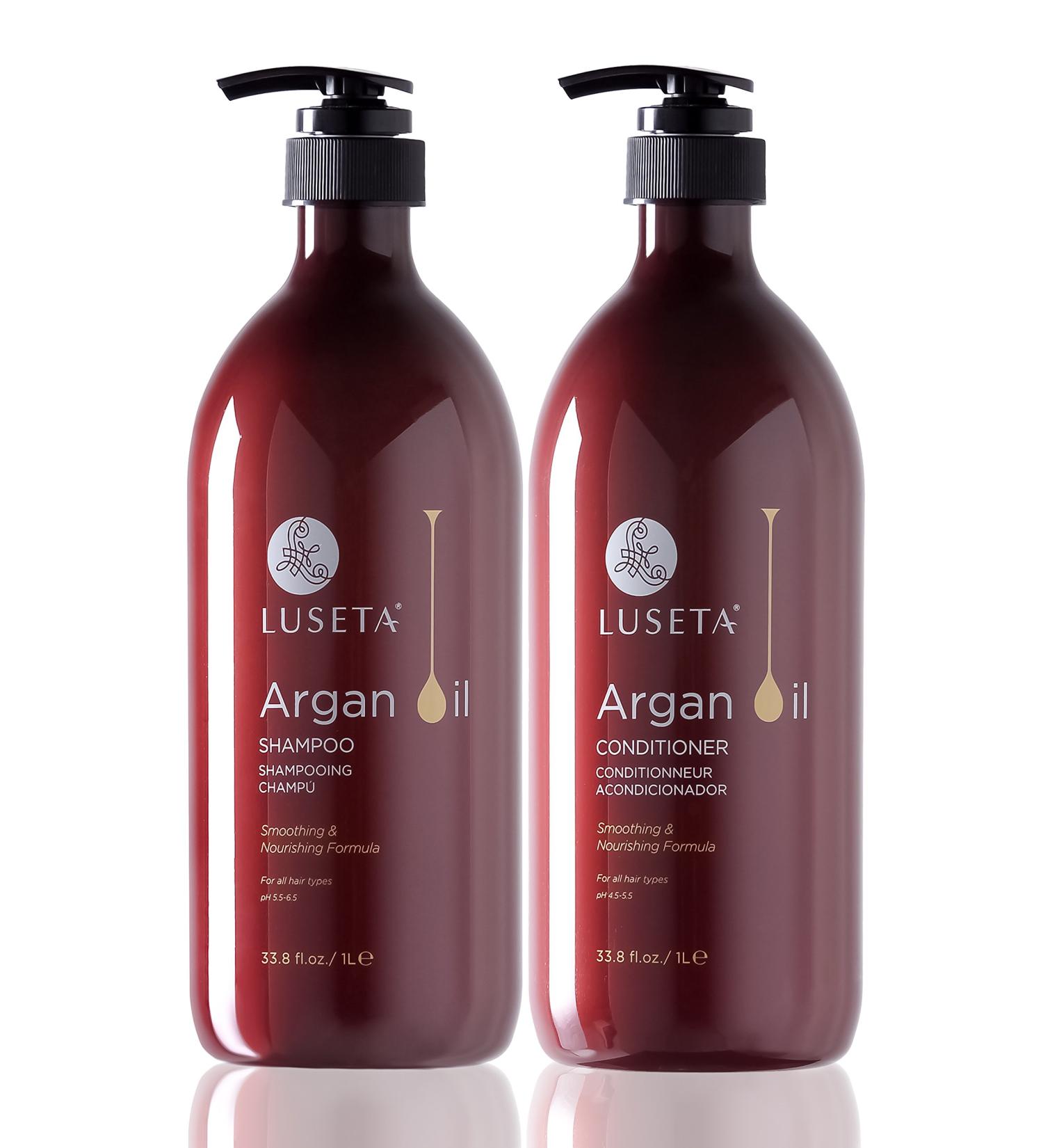 Luseta Argan Oil Moisture & Repair Shampoo & Conditioner Set - 2x33.8oz | International Shipping Available - Buy Online on SooperMarket.com