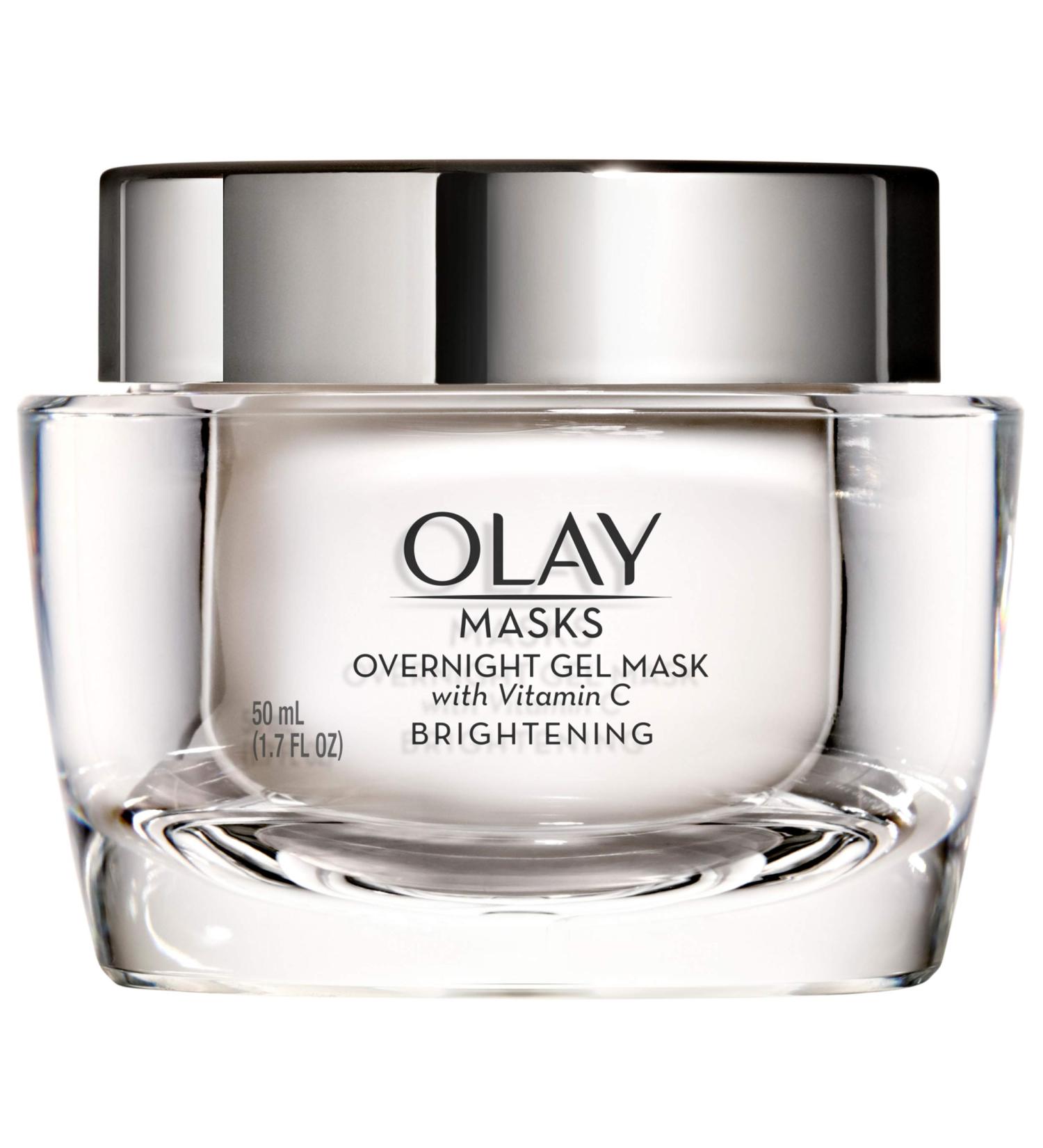 Olay Overnight Face Mask Gel - Vitamin C & Hyaluronic Acid for Brighter Skin - 1.7 Fl Oz - Buy Online on SooperMarket.com