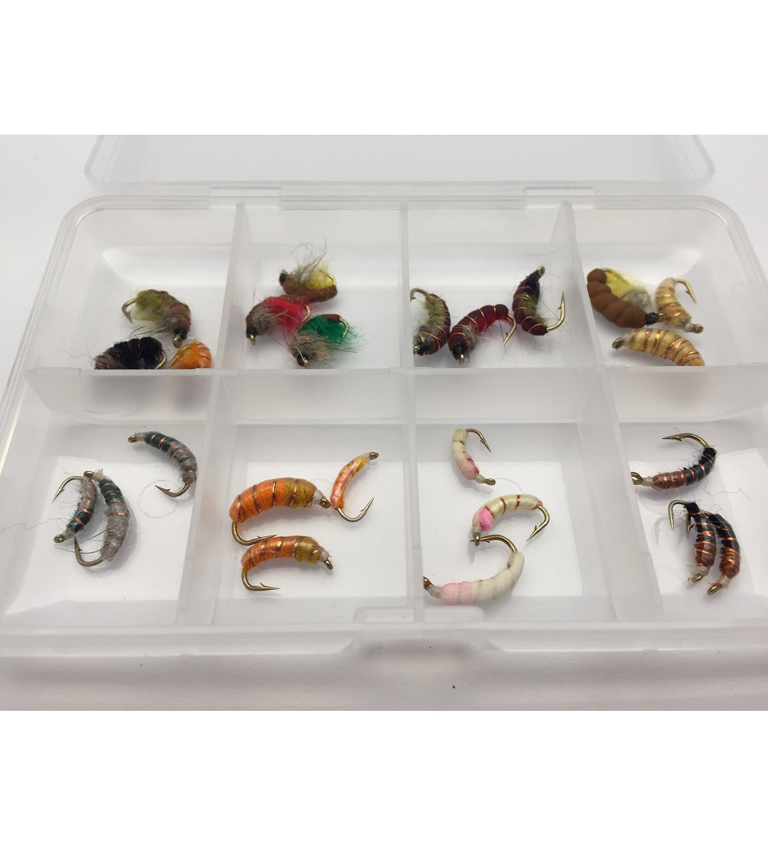 Buy Czech Nymph Fly Fishing Box - 24 Copper Wire Weighted Flies (Sizes 10/14) | Best Quality for International Shipping - Buy Online on SooperMarket.com